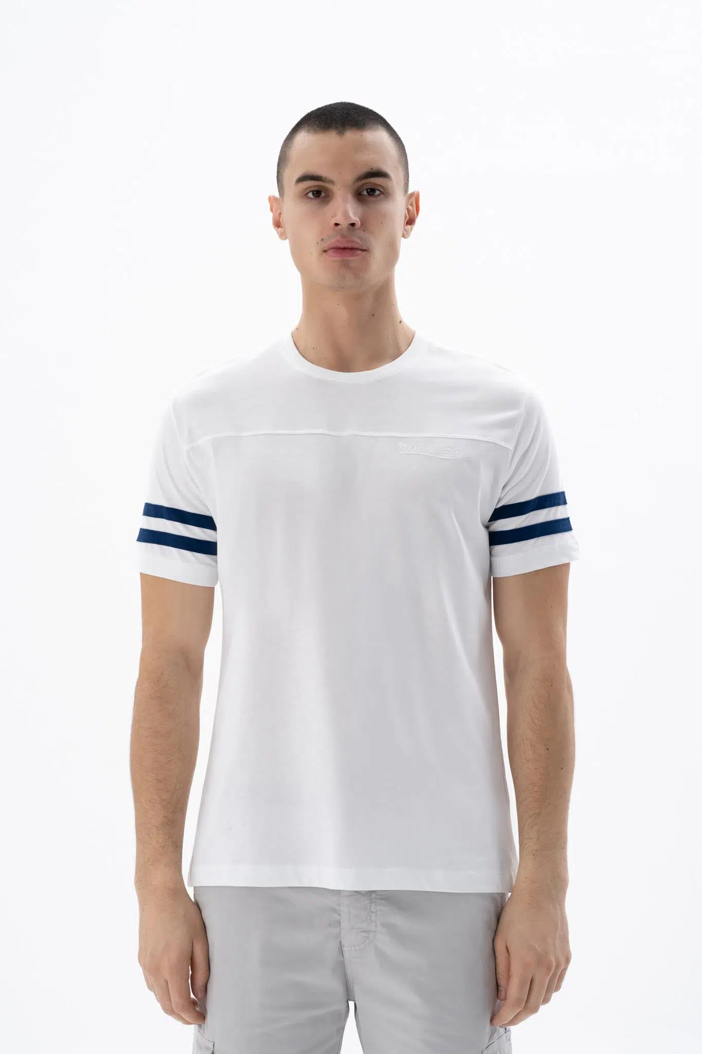 Ar-ma Erkek Bisiklet Yaka Tişört Baskisiz Basic Regular Fit Penye Süprem Y25344405801 - Beyaz-B1