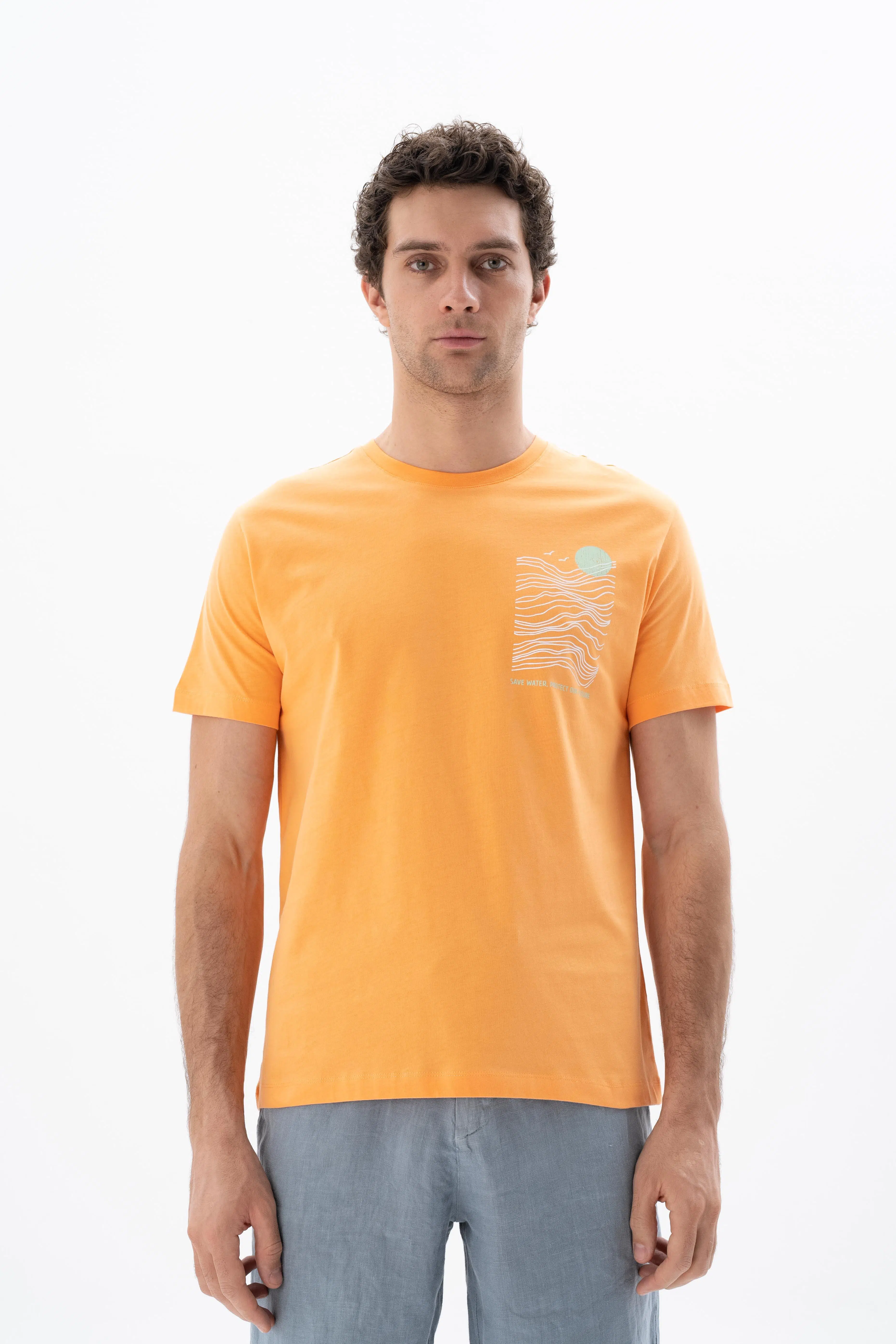 Ar-ma Erkek Bisiklet Yaka Tişört Resim Baskili Örme Kumaş Regular Fit %100 Pamuk 30/1 Penye Süprem Y25344405201 - Pembe-P2