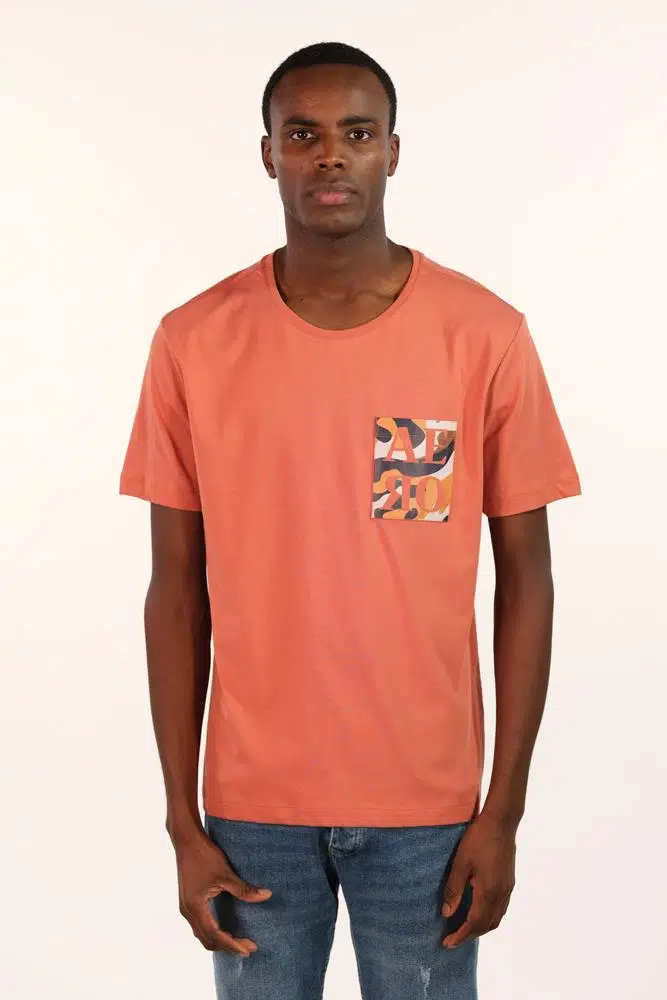 Ar-ma Erkek Bisiklet Yaka Tişört Yazi Baskili Regular Fit Penye Süprem Y22344402001 - Pembe-P4