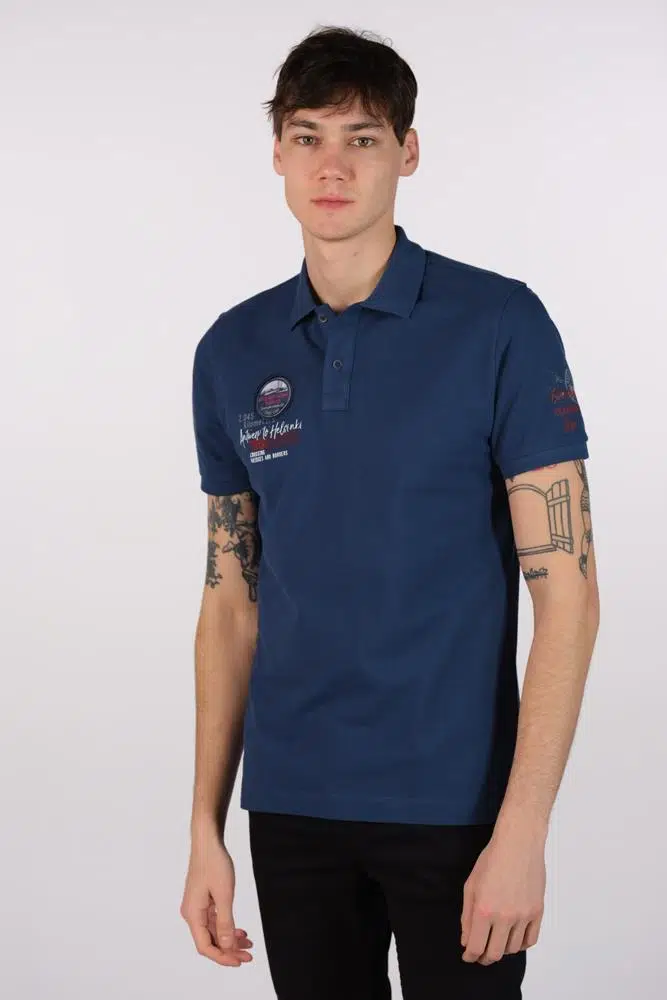 Ar-ma Erkek Büyük Beden Polo Yaka Tişört Yazi Baskili Örme Kumaş Büyük Beden %100 Pamuk 30/1 Çift Toplama Penye Pike Y22374868701 - Lacivert-L1
