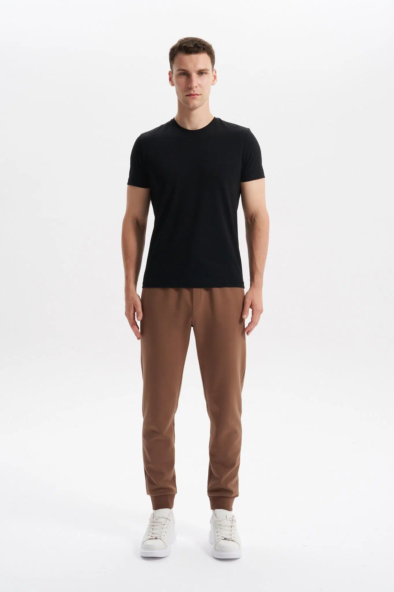 Ar-ma Erkek Eşofman Alti Baskisiz Basic Yandan Fermuar Cepli Arkadan Cepsiz Lastikli Dar Paça Örme Kumaş Slim Fit %80 Pamuk %14 Polyester %6 Elastan Scuba İnterlok K30174998902 - Kahverengi-K3