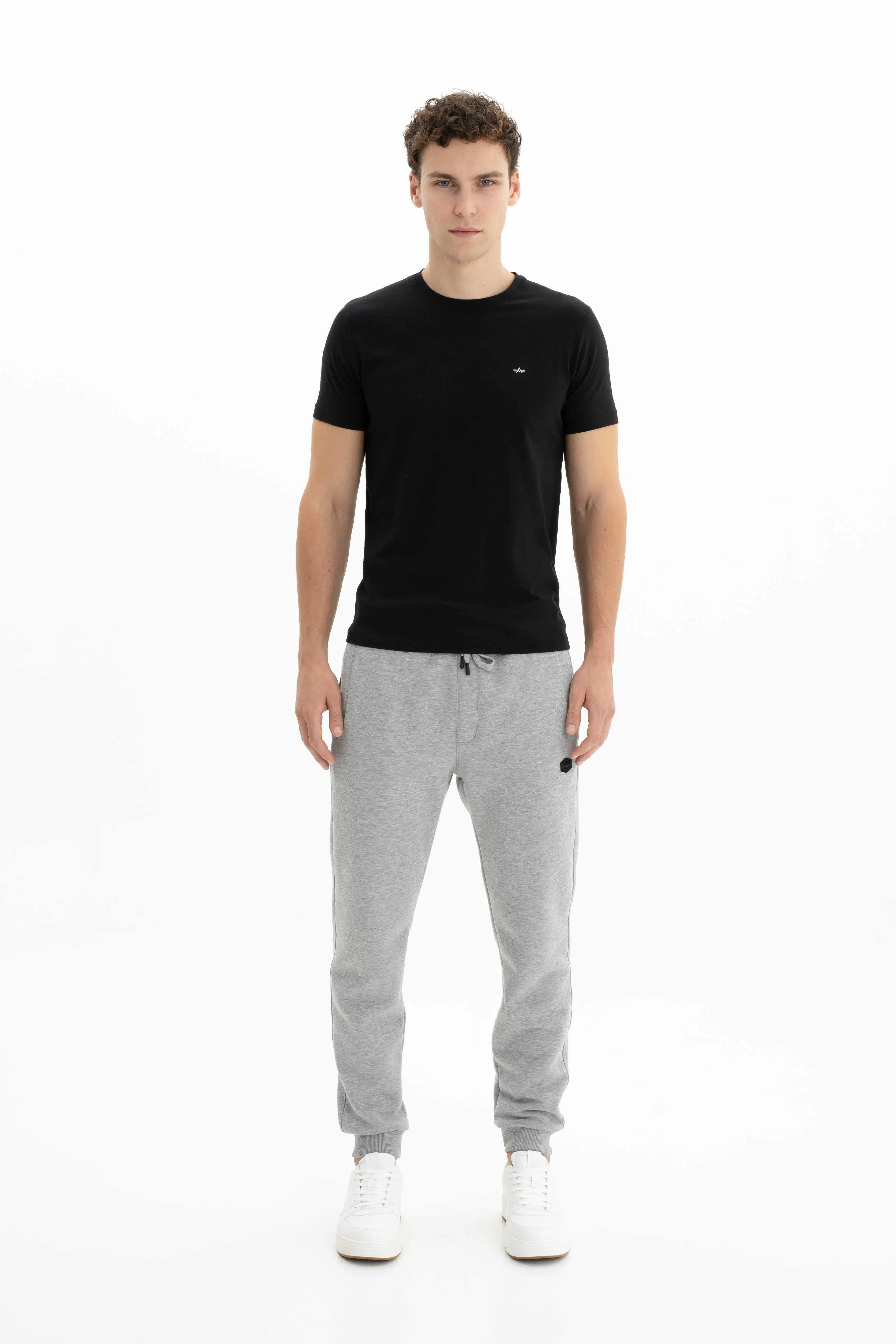 Ar-ma Erkek Eşofman Alti Baskisiz Basic Yandan Fermuarsiz Ve Arkalar Fermuar Cepli Lastikli Dar Paça Örme Kumaş Regular Fit %70 Pamuk %30 Polyester 30/1 Şardonlu Üç İplik K26174680001 - Gri-G10
