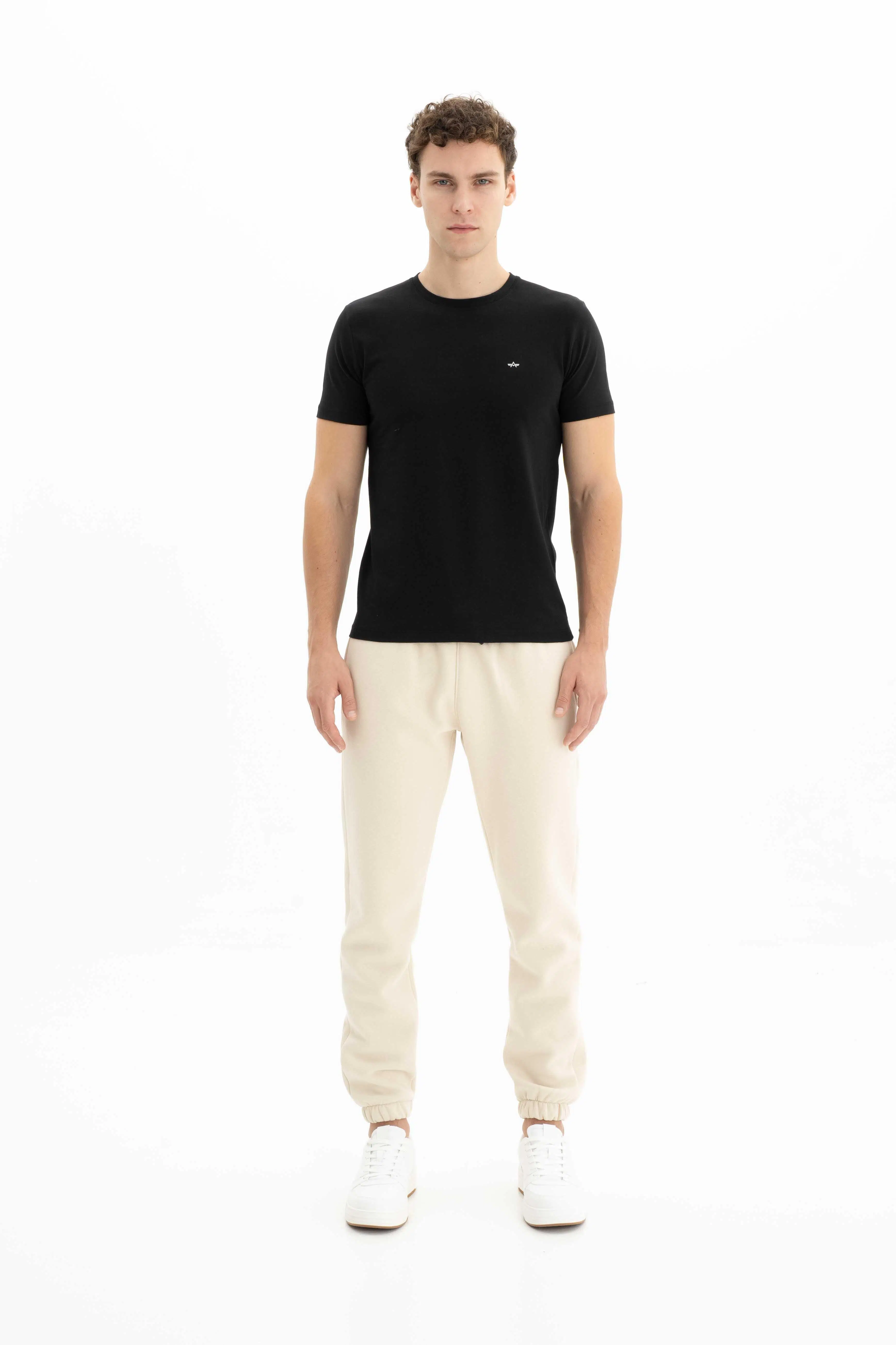 Ar-ma Erkek Eşofman Alti Baskisiz Basic Yandan Ve Arkadan Fermuarsiz Cepli Lastikli Dar Paça Örme Kumaş Regular Fit %70 Pamuk %30 Polyester 30/1 Şardonlu Üç İplik K26174680301 - Bej-B1