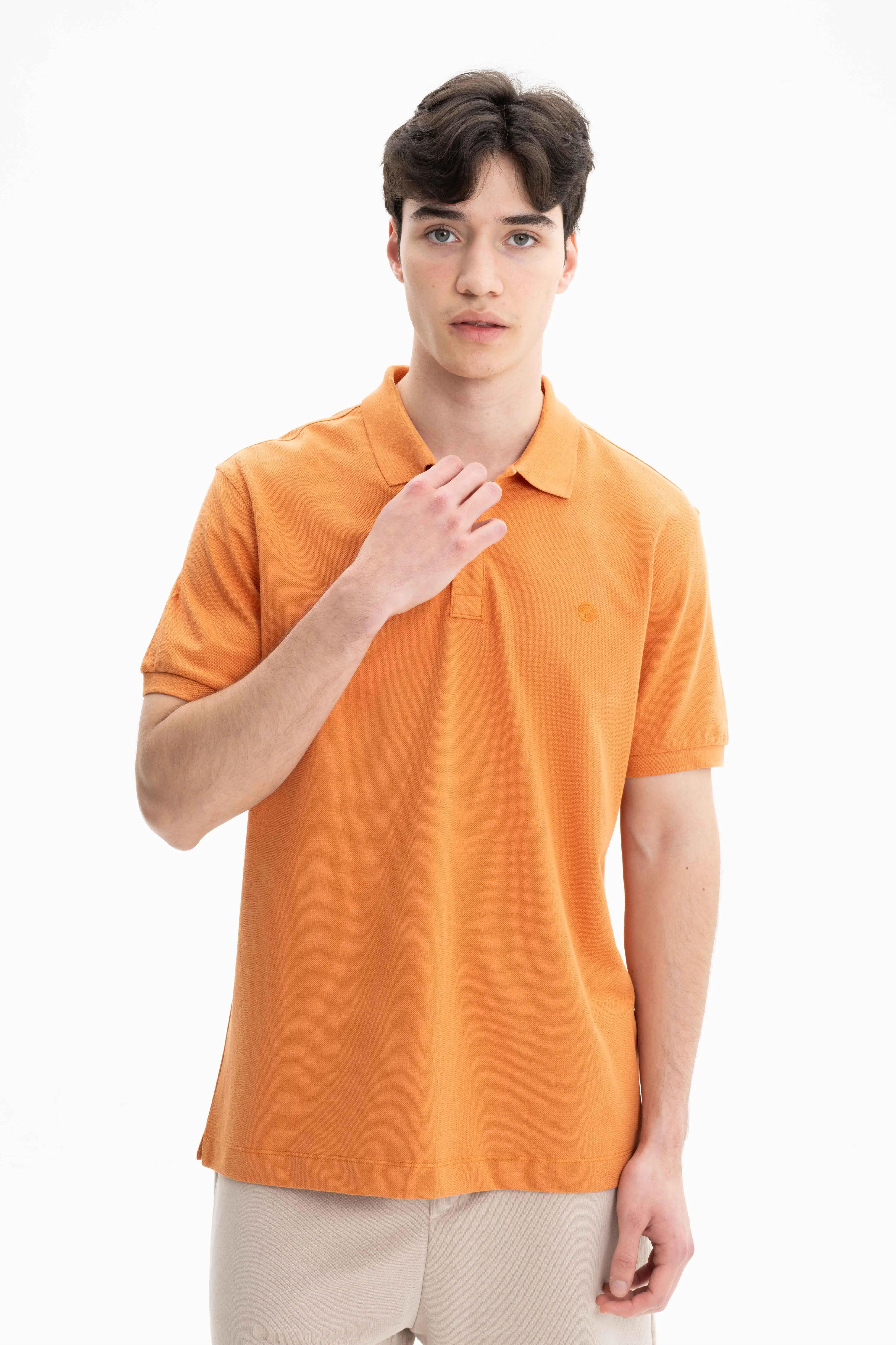 Ar-ma Erkek Polo Yaka Tişört Baskisiz Basic Örme Kumaş Büyük Beden %100 Pamuk 30/1 Çift Toplama Penye Pike Y27374867101 - Pembe-P4