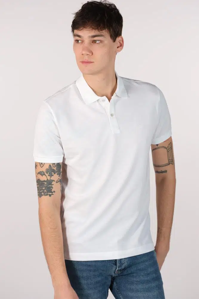 Ar-ma Erkek Polo Yaka Tişört Baskisiz Basic Örme Kumaş Büyük Beden %95 Pamuk %5 Likra 30/1 Tek Toplama Licrali Pike Y22374869601 - Beyaz-B1