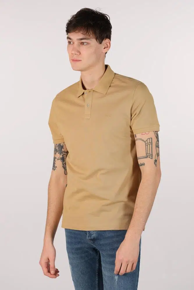 Ar-ma Erkek Polo Yaka Tişört Baskisiz Basic Örme Kumaş Büyük Beden %95 Pamuk %5 Likra 30/1 Tek Toplama Licrali Pike Y22374869601 - Hardal Sarısı-H1