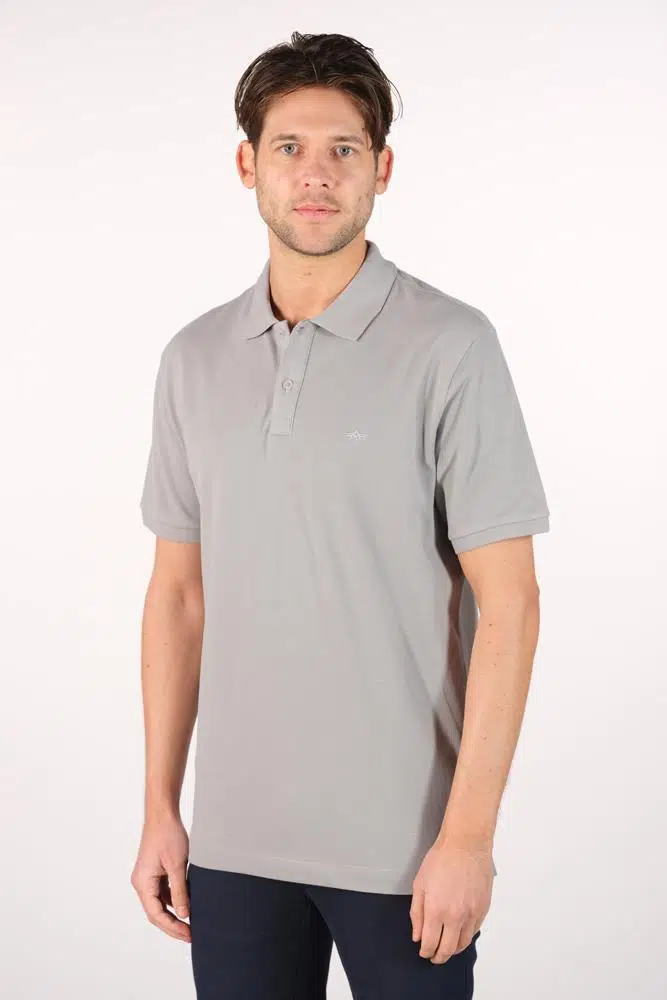 Ar-ma Erkek Polo Yaka Tişört Baskisiz Basic Örme Kumaş Büyük Beden %95 Pamuk %5 Likra 30/1 Tek Toplama Licrali Pike Y22374869601 - Gri-G2