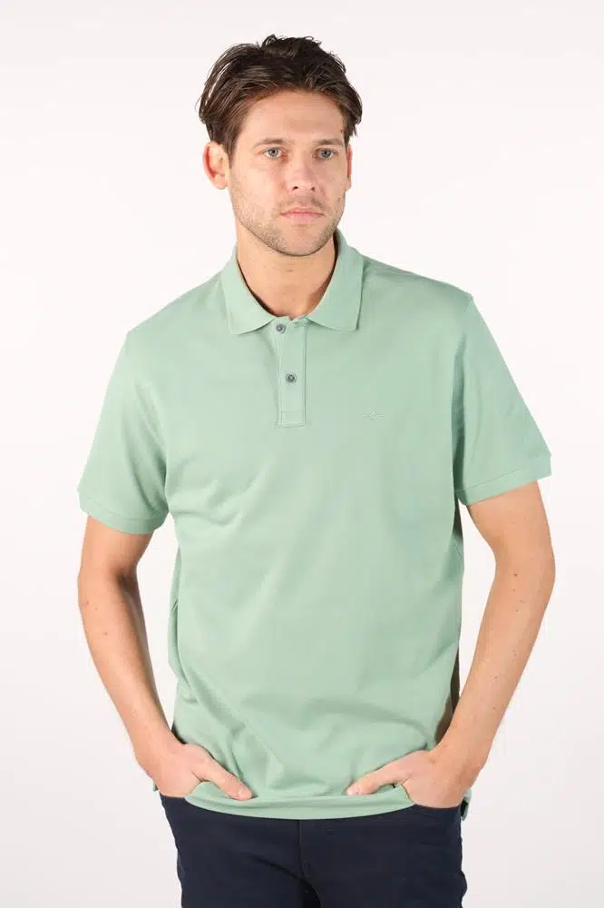 Ar-ma Erkek Polo Yaka Tişört Baskisiz Basic Örme Kumaş Büyük Beden %95 Pamuk %5 Likra 30/1 Tek Toplama Licrali Pike Y22374869601 - Yeşil-Y2