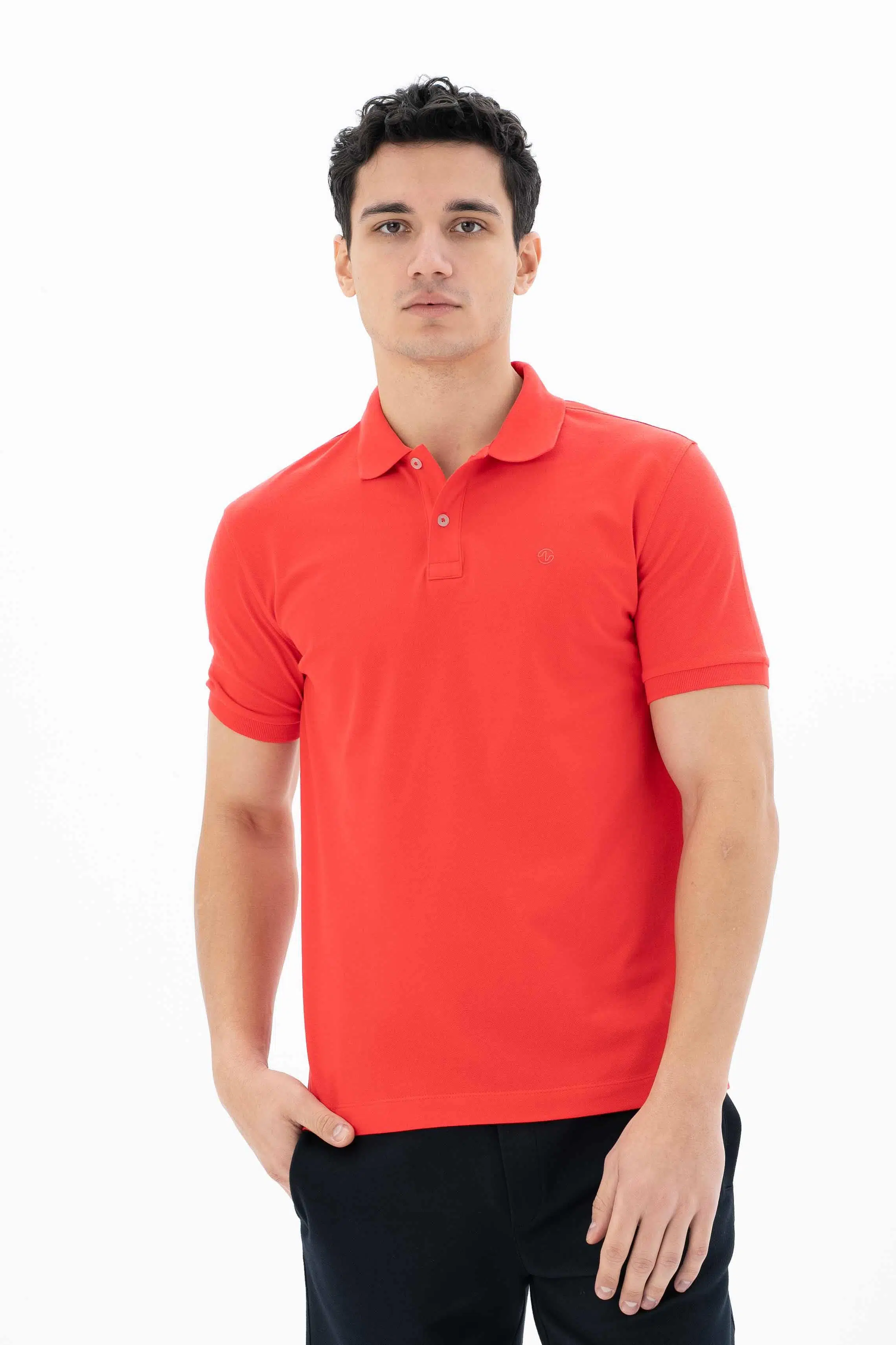 Ar-ma Erkek Polo Yaka Tişört Baskisiz Basic Örme Kumaş Büyük Beden %95 Pamuk %5 Likra 30/1 Tek Toplama Licrali Pike Y25374866801 - Pembe-P5