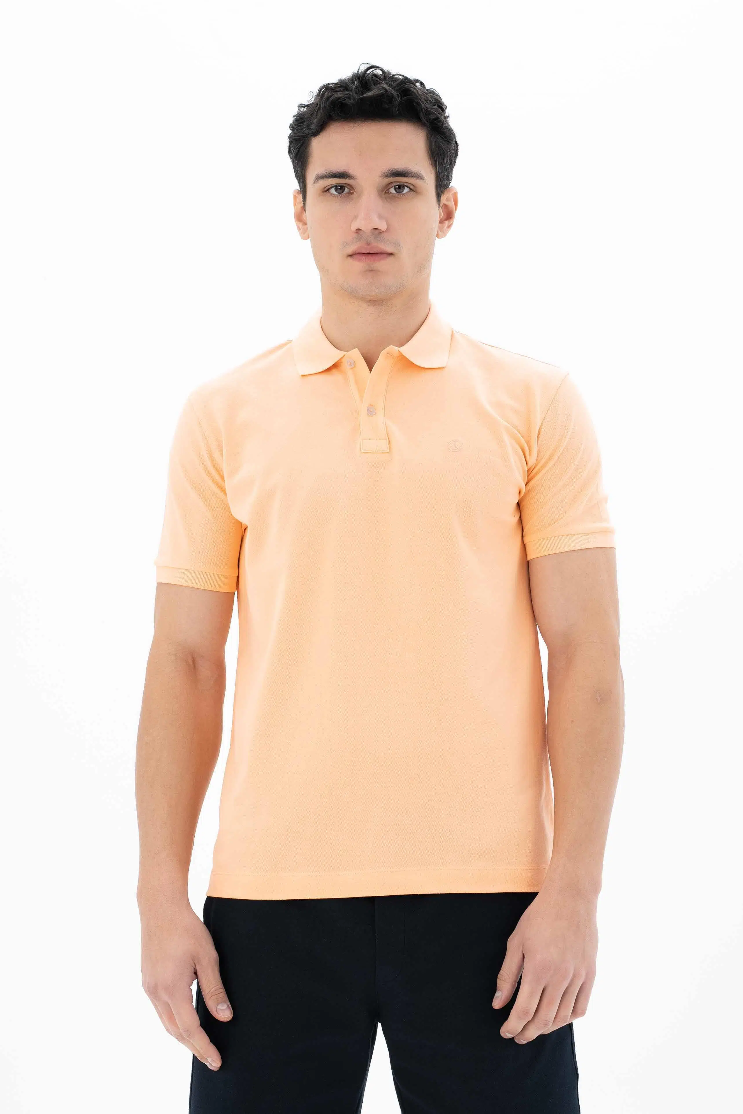 Ar-ma Erkek Polo Yaka Tişört Baskisiz Basic Örme Kumaş Büyük Beden %95 Pamuk %5 Likra 30/1 Tek Toplama Licrali Pike Y25374866801 - Pembe-P1