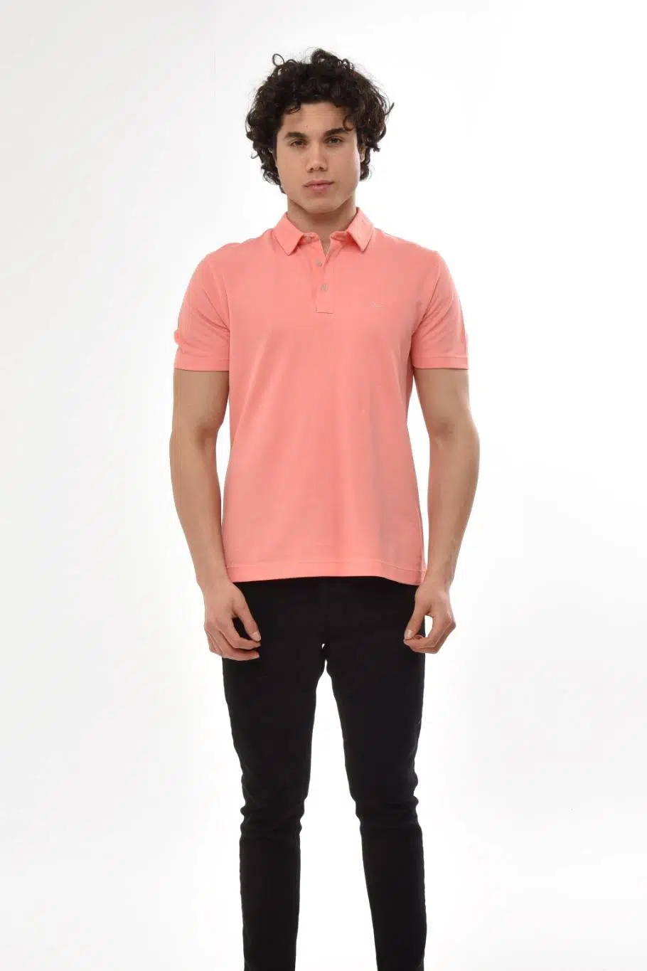Ar-ma Erkek Polo Yaka Tişört Baskisiz Basic Regular Fit Çift Toplama Penye Pike Y22374350701 - Pembe-P1