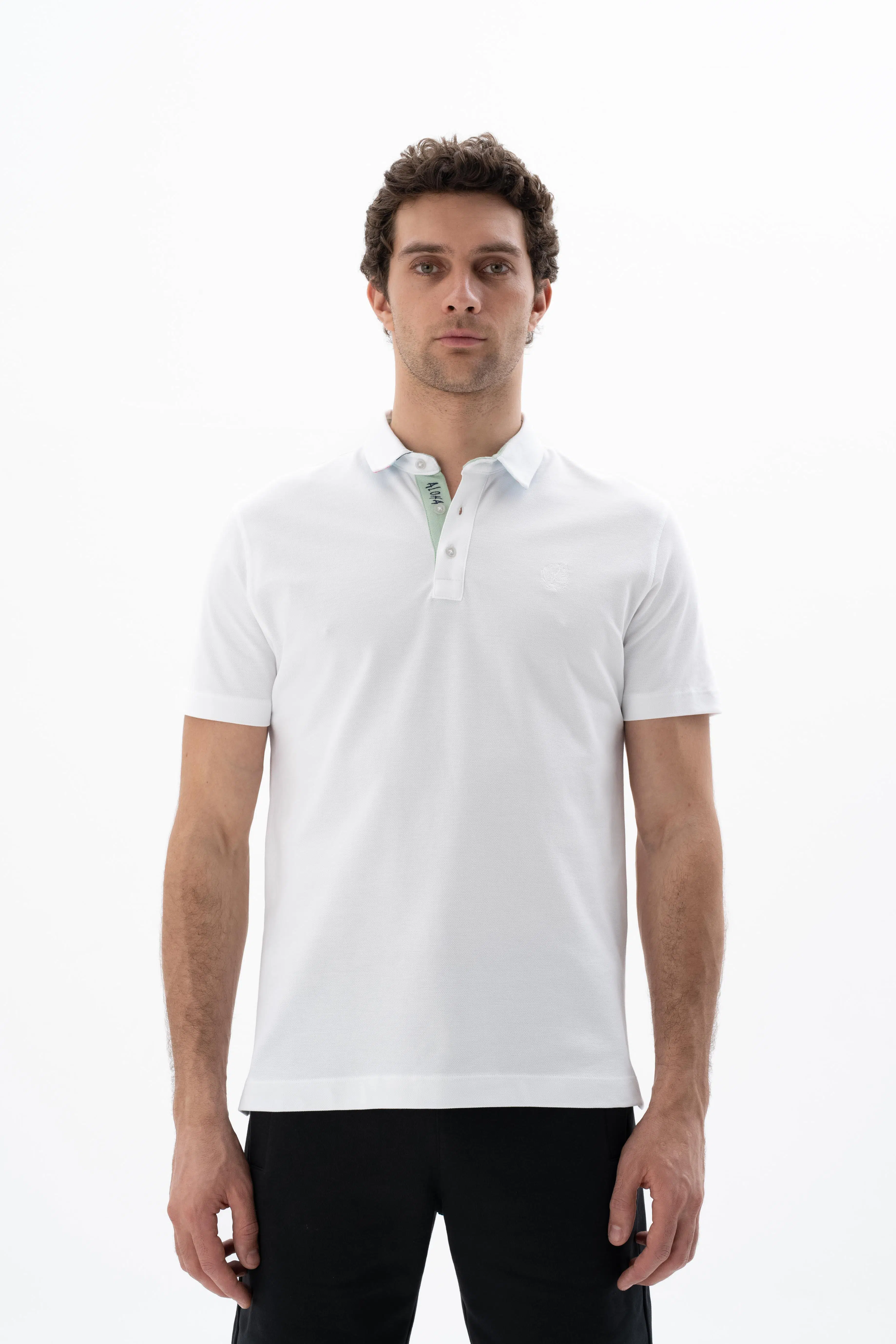 Ar-ma Erkek Polo Yaka Tişört Baskisiz Basic Örme Kumaş Regular Fit %100 Pamuk 30/1 Çift Toplama Penye Pike Y25374351501 - Beyaz-B1