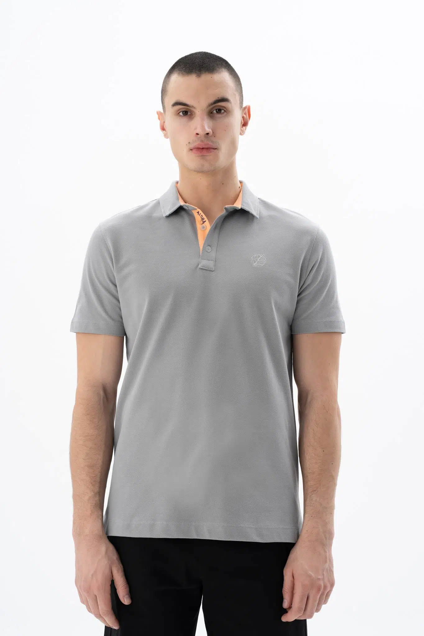 Ar-ma Erkek Polo Yaka Tişört Baskisiz Basic Örme Kumaş Regular Fit %100 Pamuk 30/1 Çift Toplama Penye Pike Y25374351501 - Gri-G2