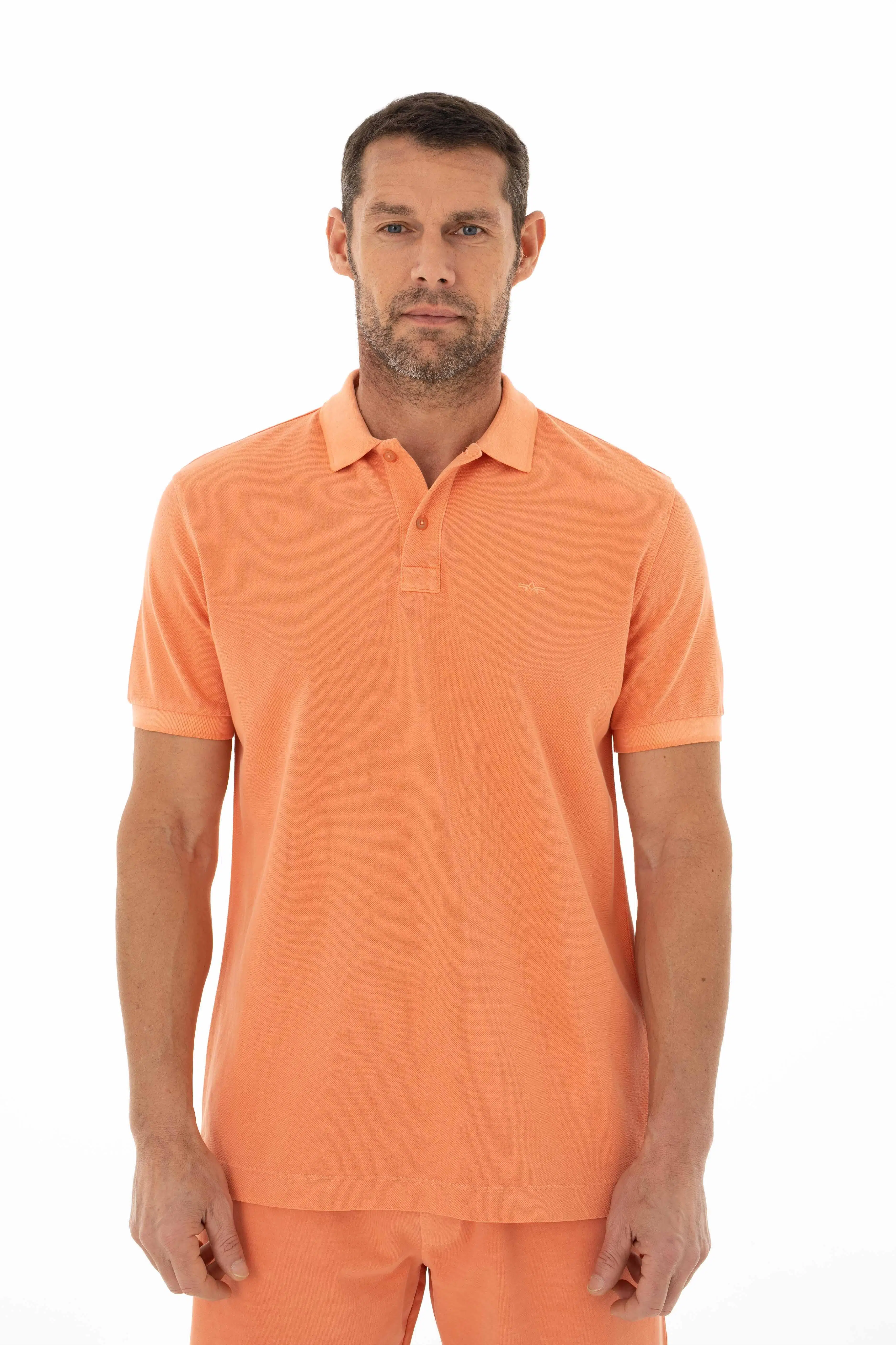 Ar-ma Erkek Polo Yaka Tişört Baskisiz Basic Örme Kumaş Regular Fit %100 Pamuk 30/1 Çift Toplama Penye Pike Y25374376001 - Pembe-P2
