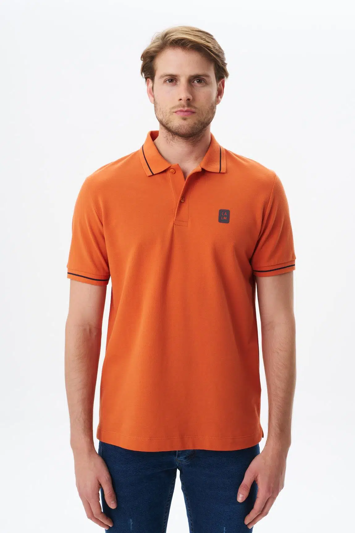 Ar-ma Erkek Polo Yaka Tişört Baskisiz Basic Regular Fit Çift Toplama Penye Pike Y29374354402 - Pembe-P4