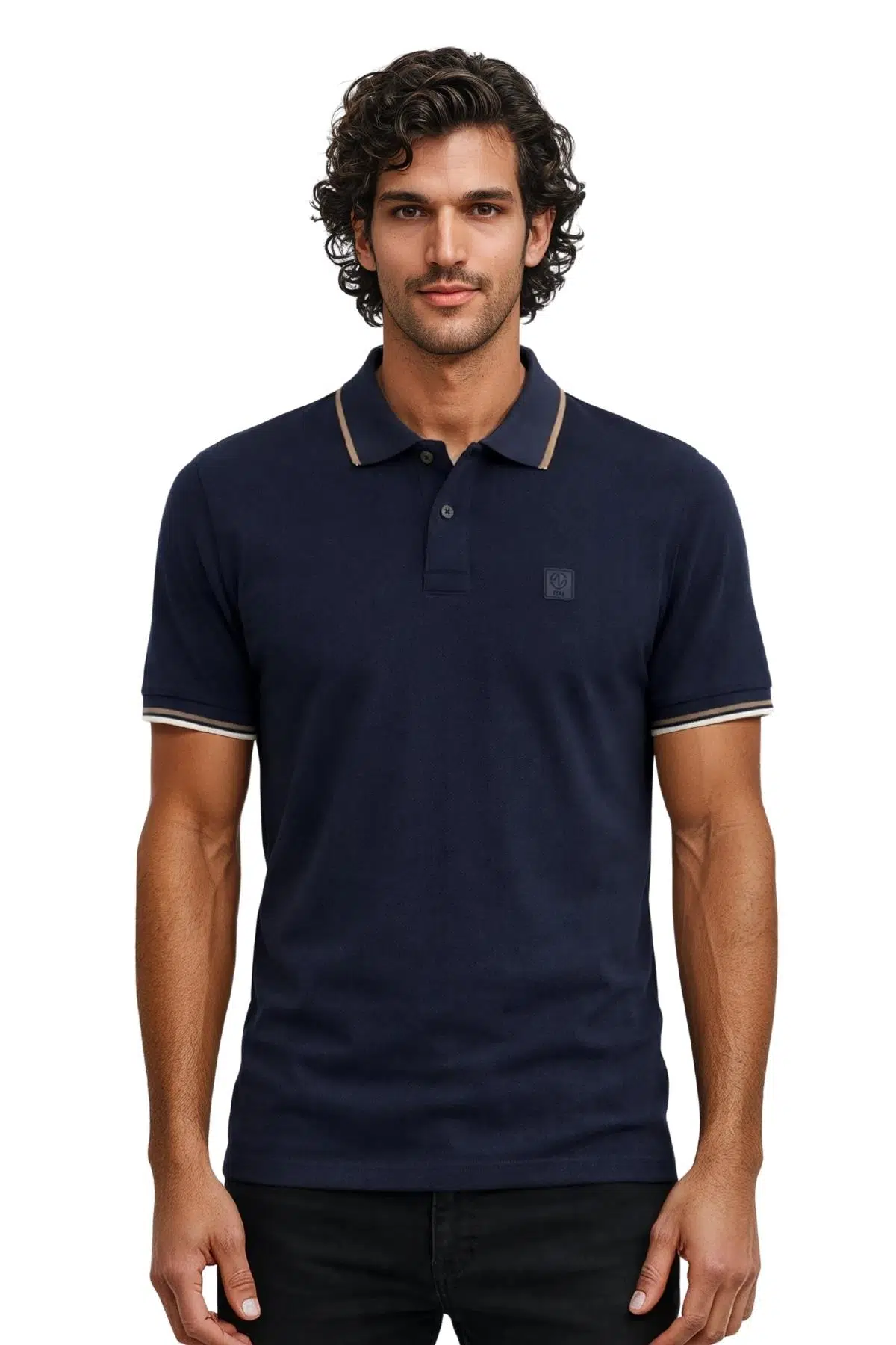 Ar-ma Erkek Polo Yaka Tişört Baskisiz Basic Regular Fit Çift Toplama Penye Pike Y31374356802 - Lacivert-L1