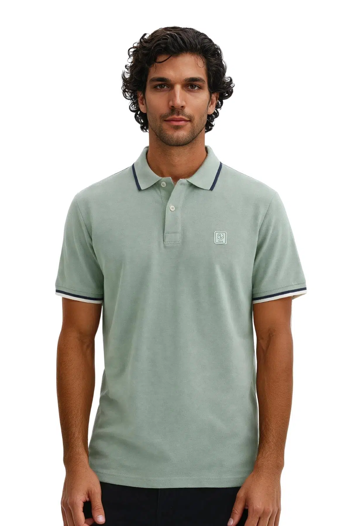 Ar-ma Erkek Polo Yaka Tişört Baskisiz Basic Regular Fit Çift Toplama Penye Pike Y31374356802 - Yeşil-Y2