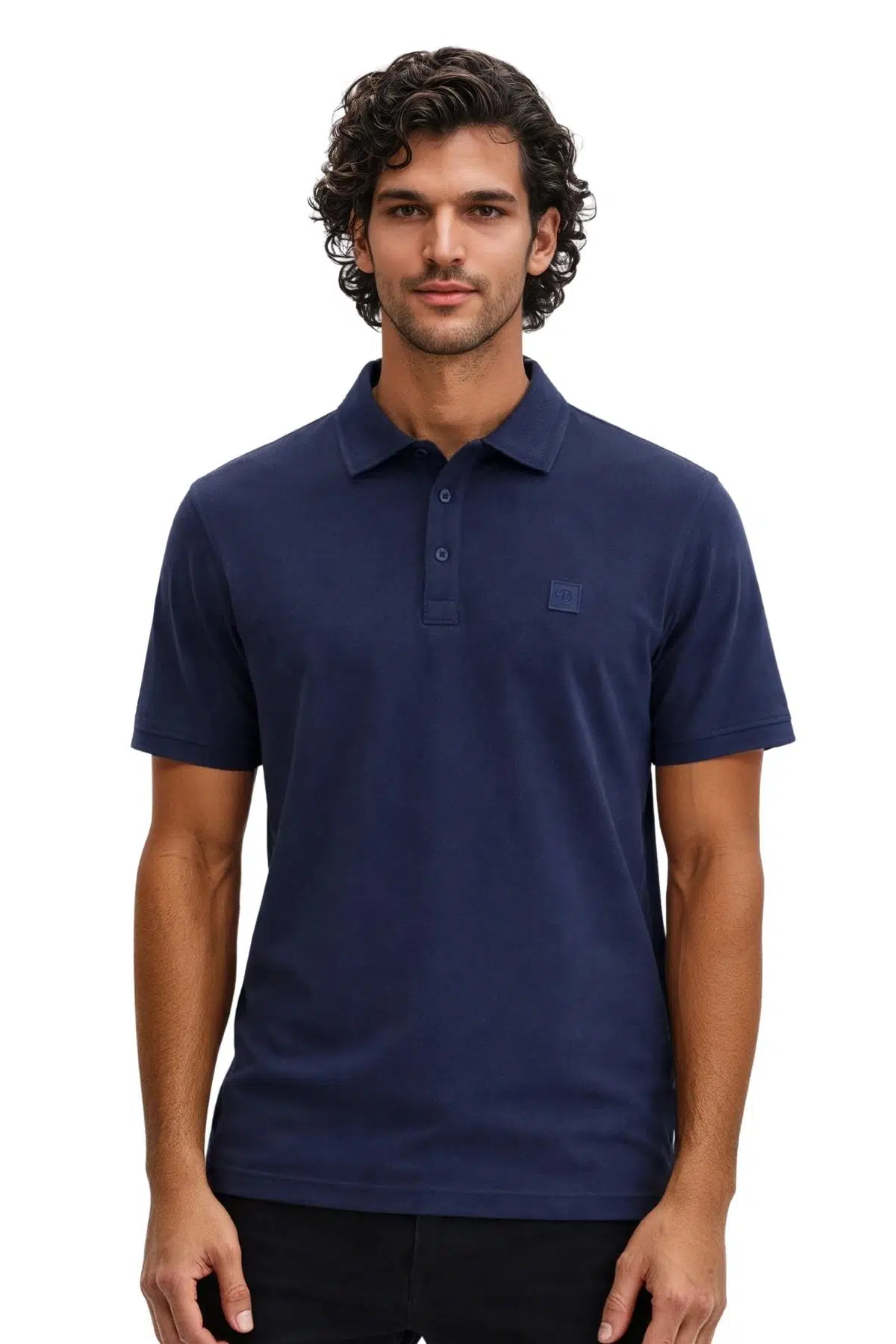 Ar-ma Erkek Polo Yaka Tişört Baskisiz Basic Örme Kumaş Regular Fit %100 Pamuk 30/1 Çift Toplama Penye Pike Y31374357302 - Lacivert-L1