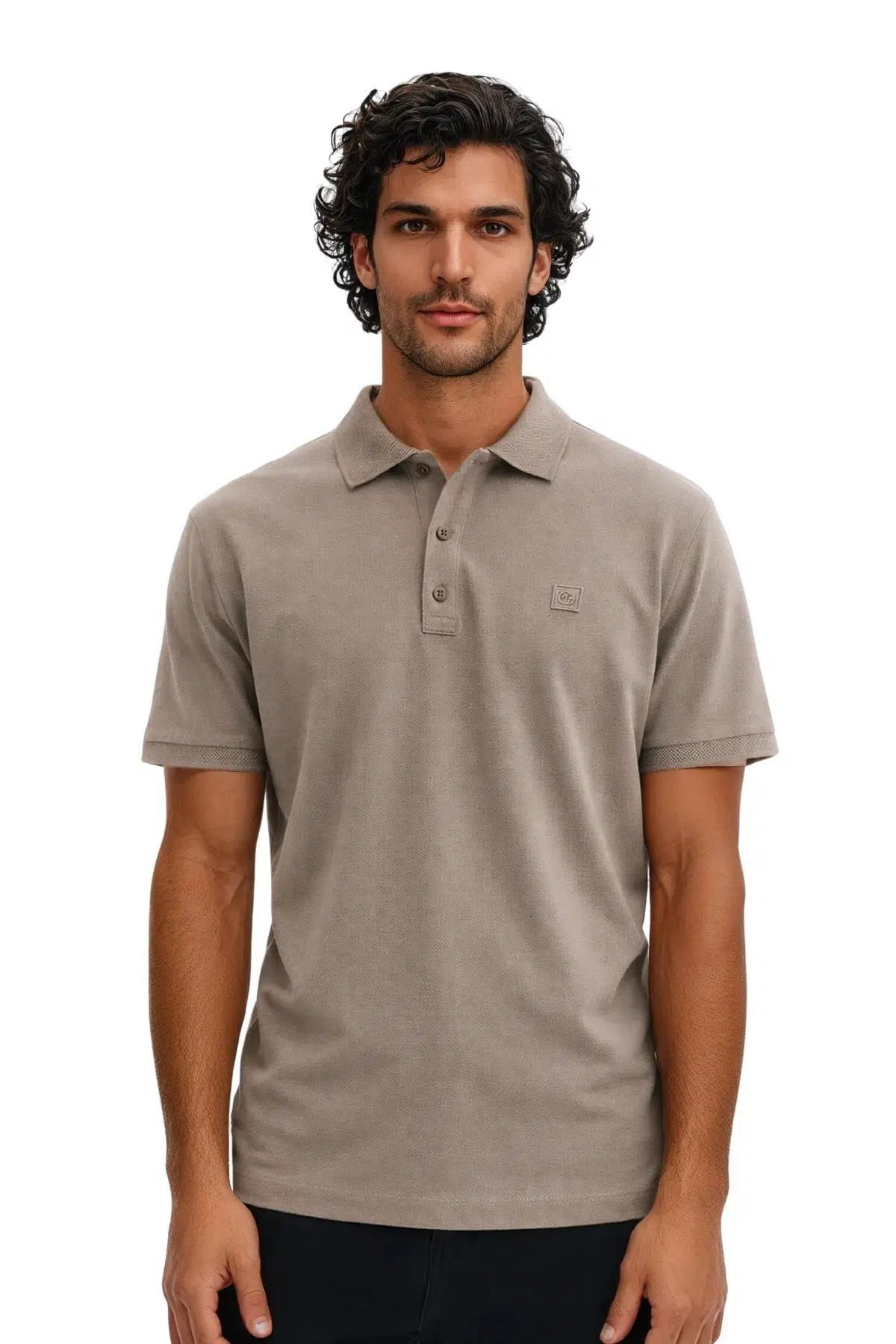 Ar-ma Erkek Polo Yaka Tişört Baskisiz Basic Örme Kumaş Regular Fit %100 Pamuk 30/1 Çift Toplama Penye Pike Y31374357302 - Vizon-V1