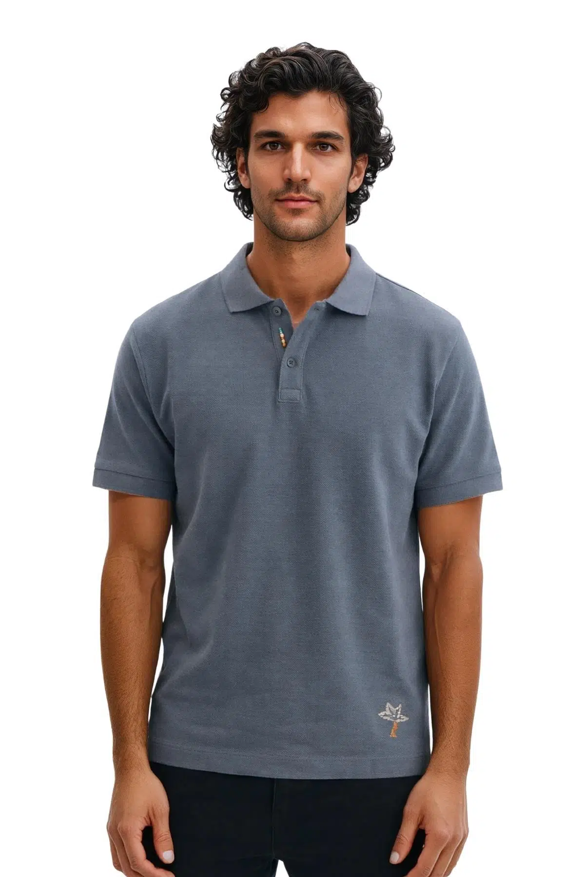 Ar-ma Erkek Polo Yaka Tişört Baskisiz Basic Örme Kumaş Regular Fit %100 Pamuk 30/1 Çift Toplama Penye Pike Y31374358202 - Gri-G3