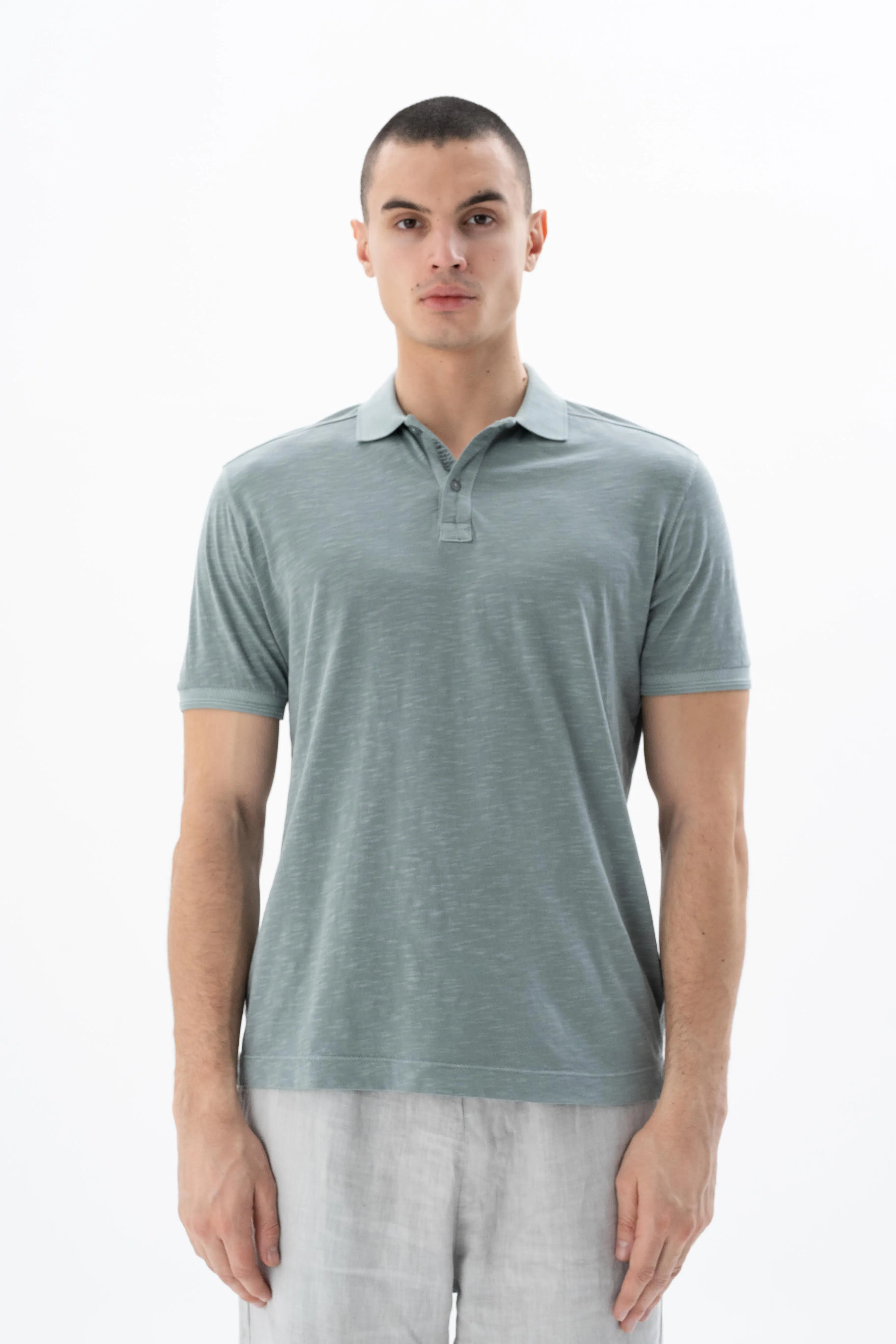 Ar-ma Erkek Polo Yaka Tişört Baskisiz Basic Regular Fit Flamli Süprem Y25374490301 - Mavi-M12