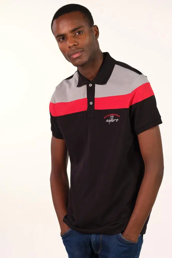 Ar-ma Erkek Polo Yaka Tişört Baskisiz Basic Regular Fit Tek Toplama Licrali Pike Y22374300001 - Siyah-S1