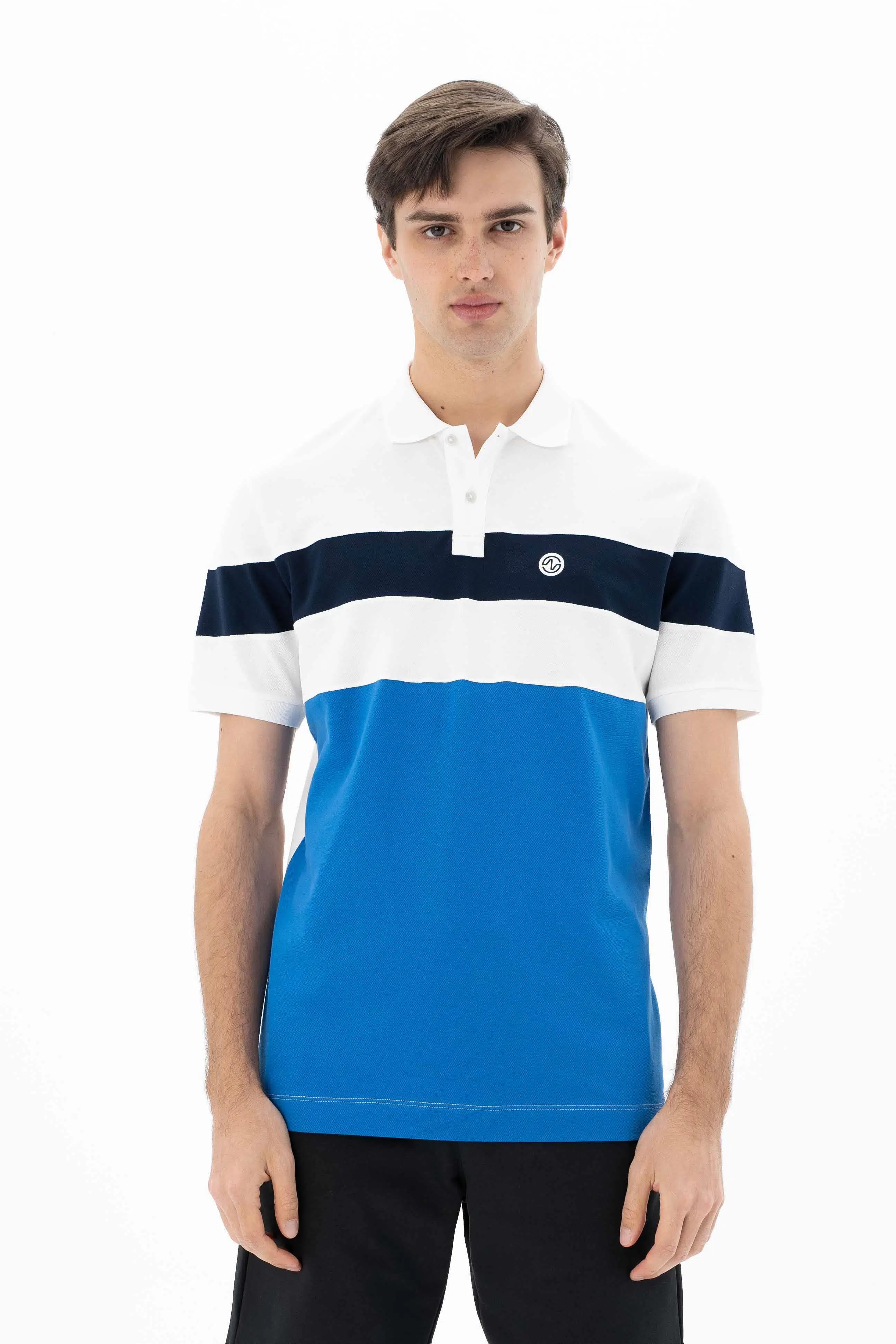 Ar-ma Erkek Polo Yaka Tişört Baskisiz Basic Regular Fit Tek Toplama Licrali Pike Y25344304101 - Beyaz-B1