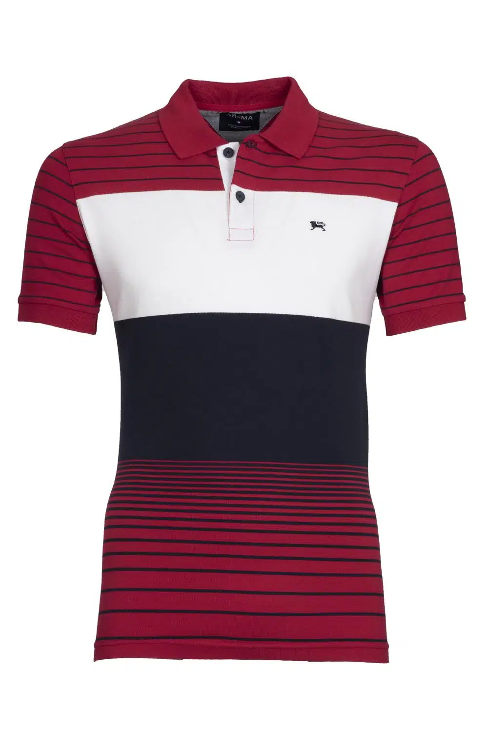 Ar-ma Erkek Polo Yaka Tişört Baskisiz Basic Regular Fit Tek Toplama Licrali Pike Y7TYO7172 - Kırmızı-K1