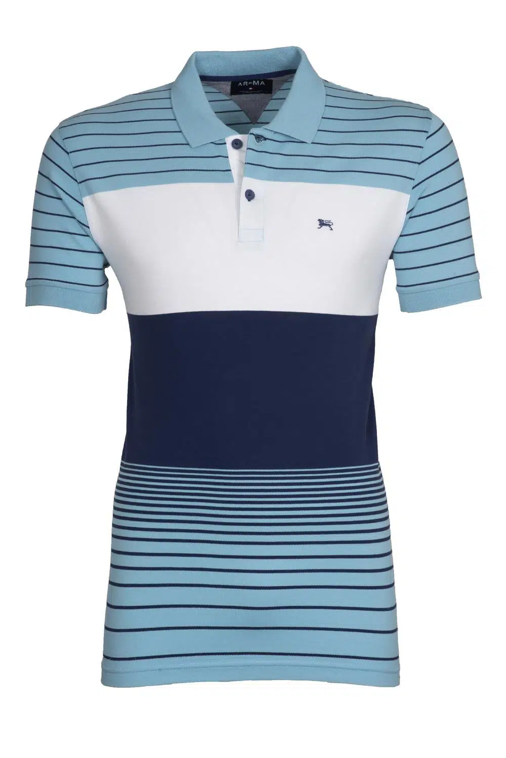 Ar-ma Erkek Polo Yaka Tişört Baskisiz Basic Regular Fit Tek Toplama Licrali Pike Y7TYO7172 - Turkuaz-T1