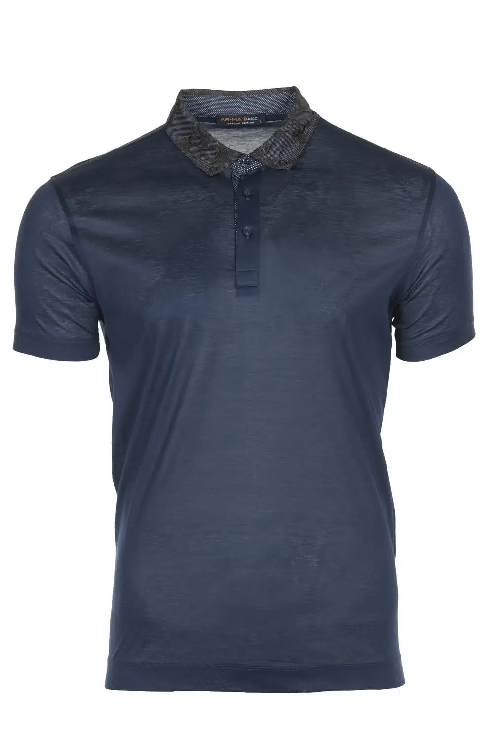 Ar-ma Erkek Polo Yaka Tişört Baskisiz Basic Regular Fit Tek Toplama Licrali Pike Y8TYO7951 - Lacivert-L1