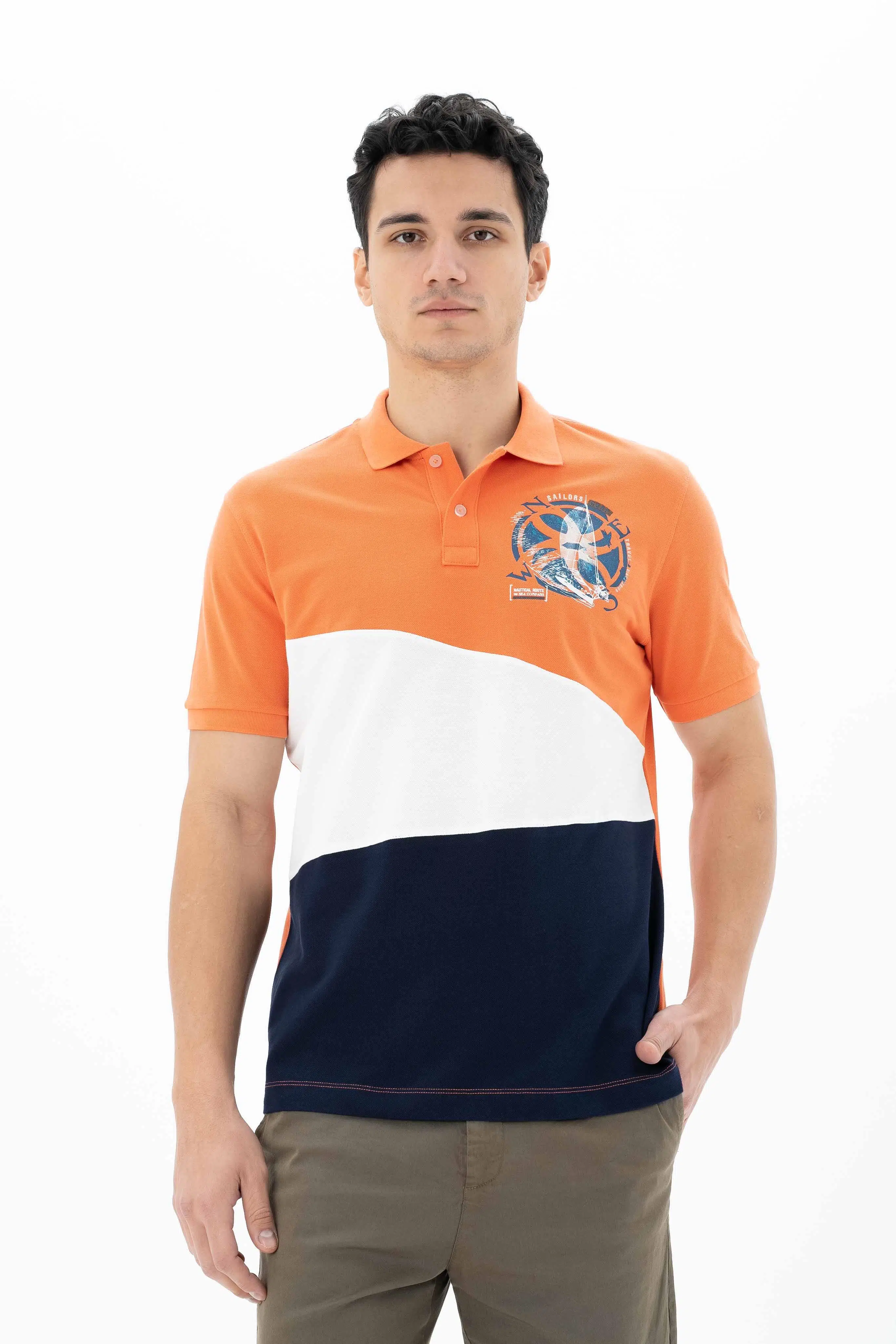 Ar-ma Erkek Polo Yaka Tişört Resim Baskili Örme Kumaş Büyük Beden %100 Pamuk 30/1 Çift Toplama Penye Pike Y25374866301 - Pembe-P2