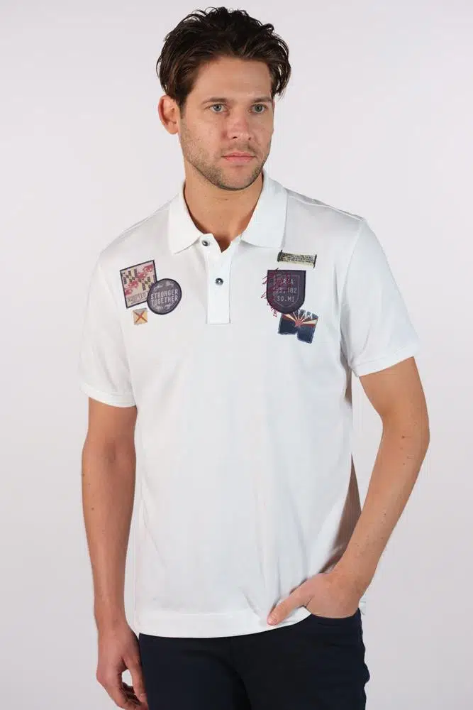 Ar-ma Erkek Polo Yaka Tişört Resim Baskili Örme Kumaş Büyük Beden %95 Pamuk %5 Likra 30/1 Tek Toplama Licrali Pike Y22374869401 - Beyaz-B1