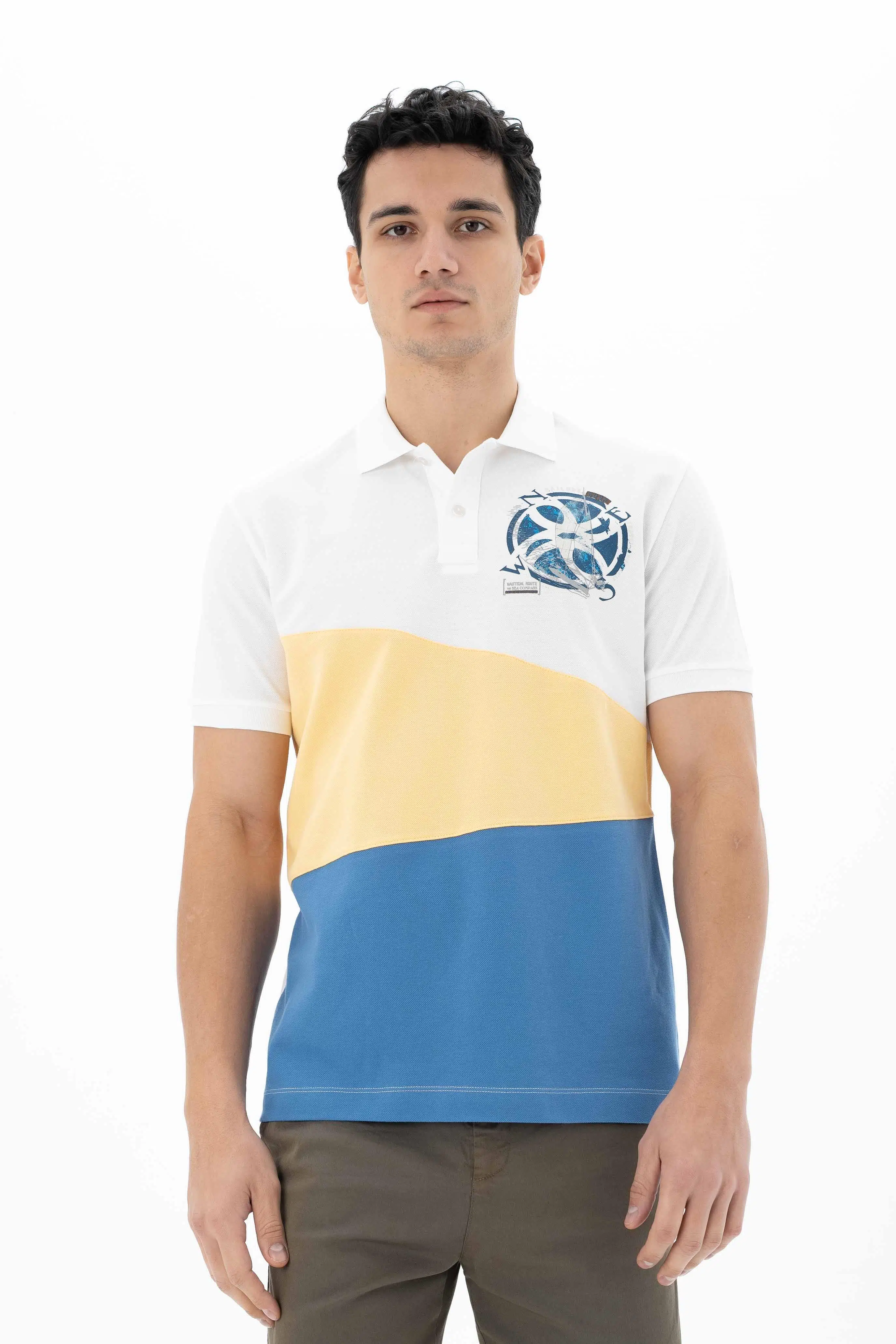 Ar-ma Erkek Polo Yaka Tişört Resim Baskili Örme Kumaş Regular Fit %100 Pamuk 30/1 Çift Toplama Penye Pike Y25374351001 - Beyaz-B1