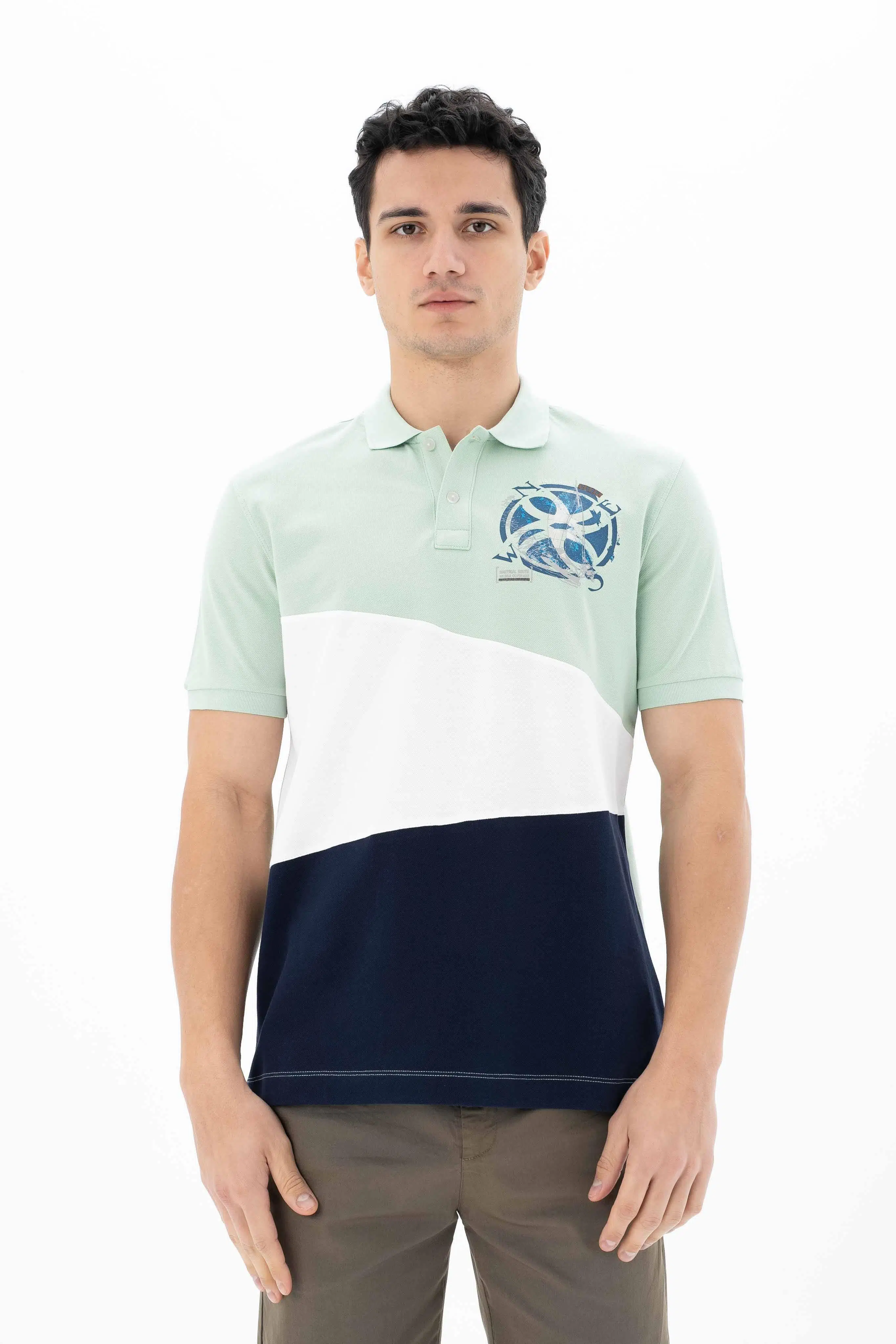 Ar-ma Erkek Polo Yaka Tişört Resim Baskili Örme Kumaş Regular Fit %100 Pamuk 30/1 Çift Toplama Penye Pike Y25374351001 - Yeşil-Y2