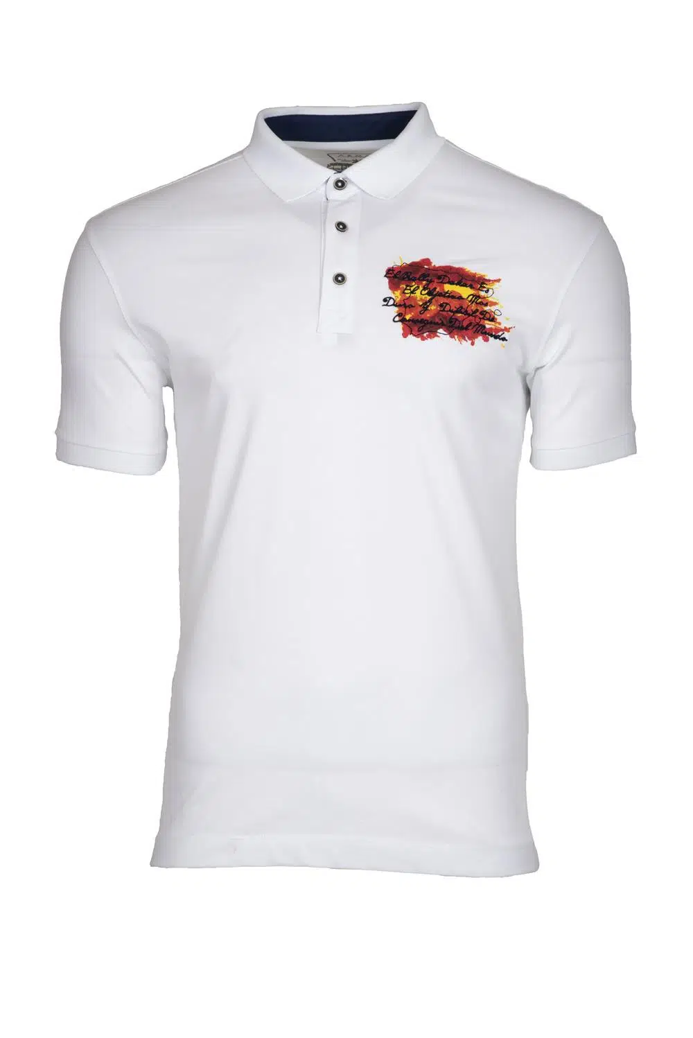 Ar-ma Erkek Polo Yaka Tişört Yazi Baskili Regular Fit Tek Toplama Licrali Pike Y0TYO2655 - Beyaz-B1