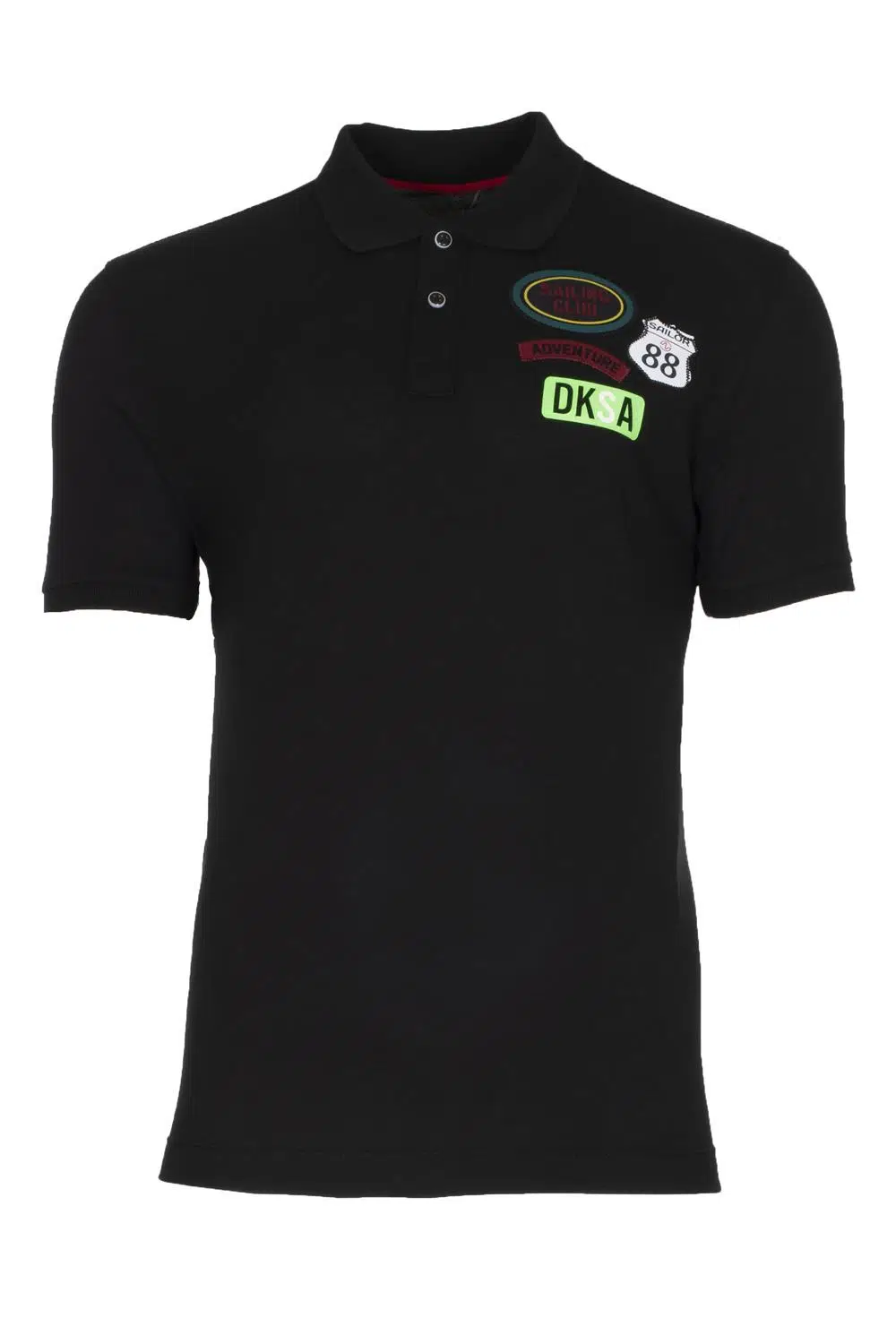 Ar-ma Erkek Polo Yaka Tişört Yazi Baskili Örme Kumaş Regular Fit %95 Pamuk %5 Likra 30/1 Tek Toplama Licrali Pike Y21374271401 - Siyah-S1