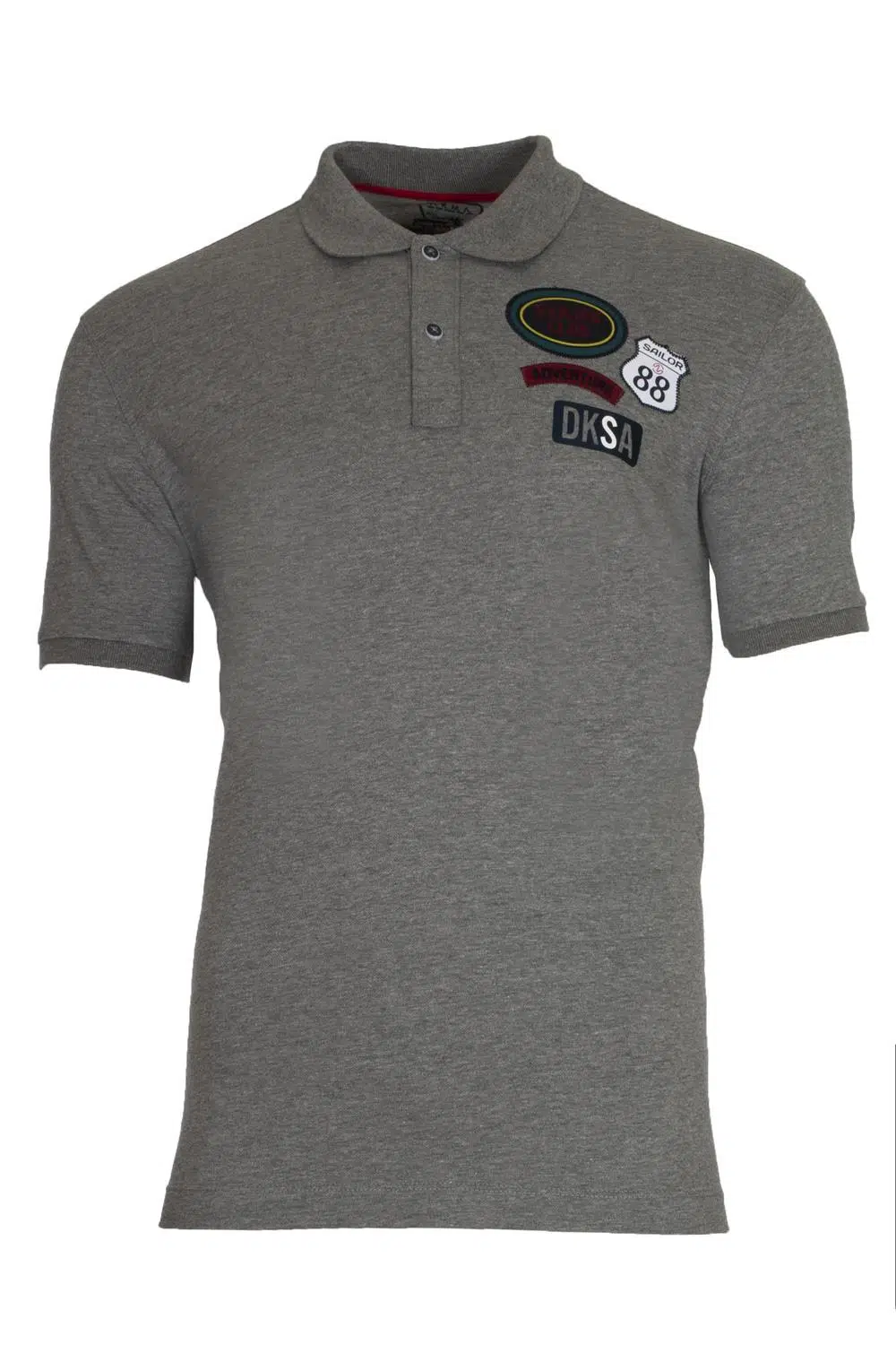 Ar-ma Erkek Polo Yaka Tişört Yazi Baskili Örme Kumaş Regular Fit %95 Pamuk %5 Likra 30/1 Tek Toplama Licrali Pike Y21374271401 - Gri-G1