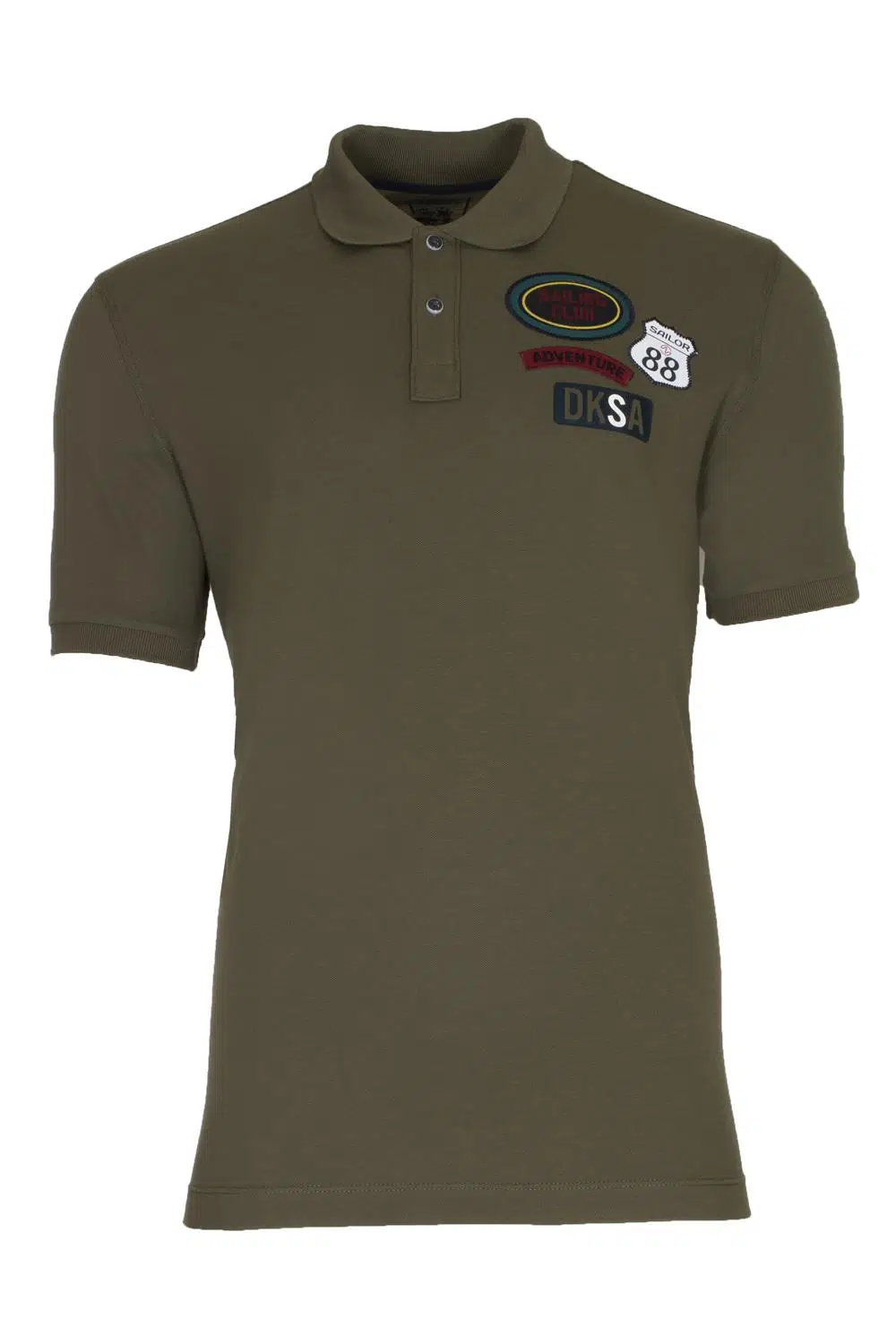 Ar-ma Erkek Polo Yaka Tişört Yazi Baskili Örme Kumaş Regular Fit %95 Pamuk %5 Likra 30/1 Tek Toplama Licrali Pike Y21374271401 - Haki-H4