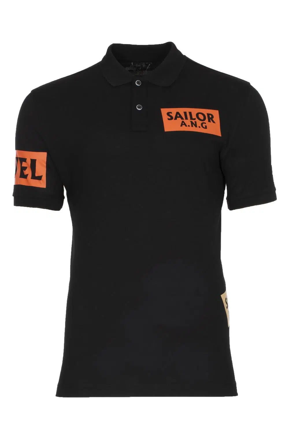 Ar-ma Erkek Polo Yaka Tişört Yazi Baskili Örme Kumaş Regular Fit %95 Pamuk %5 Likra 30/1 Tek Toplama Licrali Pike Y21374271601 - Siyah-S1