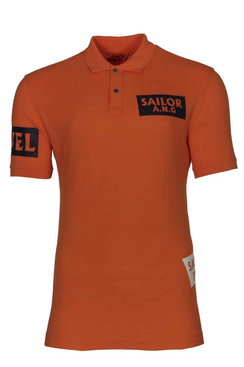 Ar-ma Erkek Polo Yaka Tişört Yazi Baskili Örme Kumaş Regular Fit %95 Pamuk %5 Likra 30/1 Tek Toplama Licrali Pike Y21374271601 - Turuncu-T1
