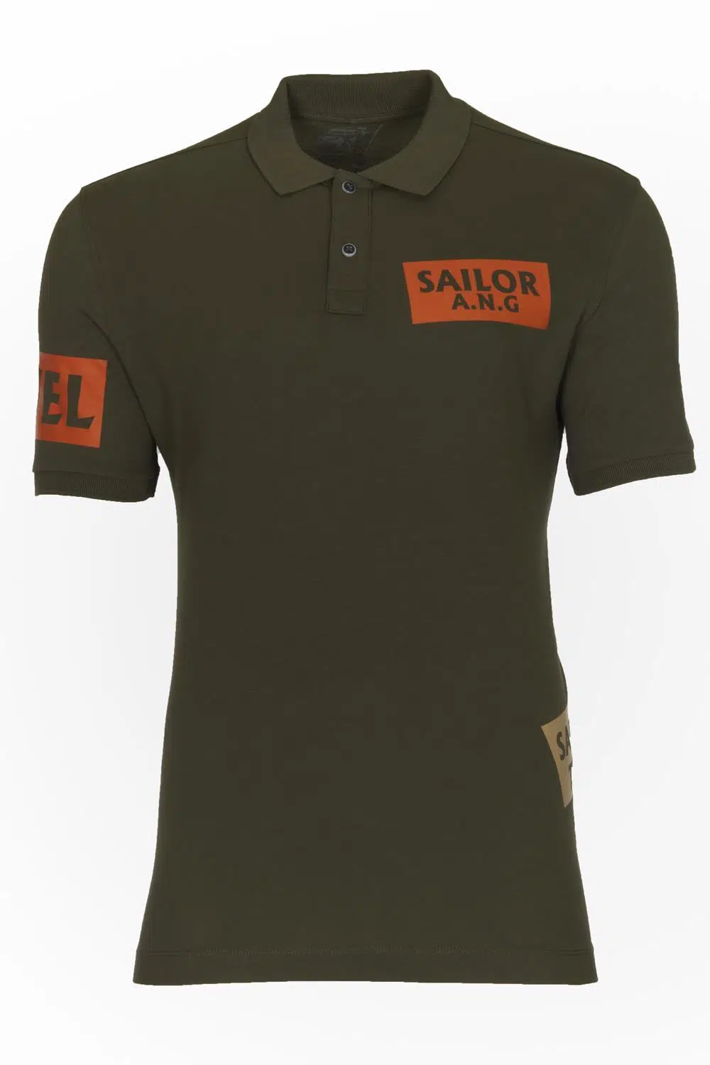Ar-ma Erkek Polo Yaka Tişört Yazi Baskili Örme Kumaş Regular Fit %95 Pamuk %5 Likra 30/1 Tek Toplama Licrali Pike Y21374271601 - Haki-H4