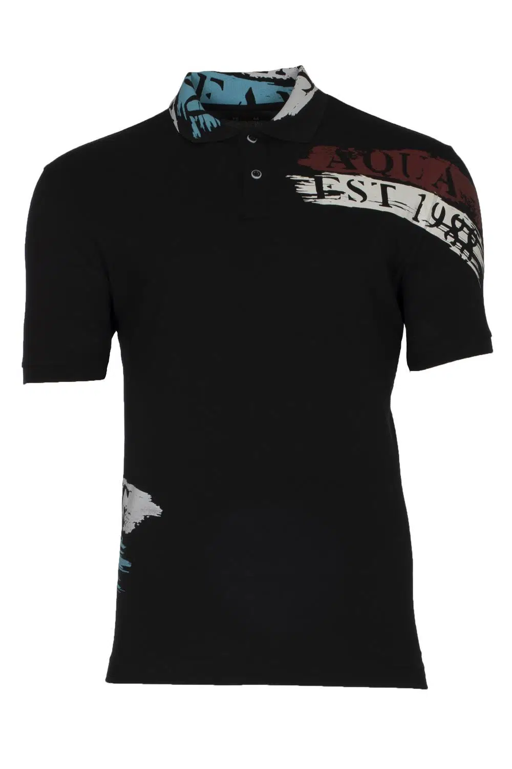 Ar-ma Erkek Polo Yaka Tişört Yazi Baskili Regular Fit Tek Toplama Licrali Pike Y21374272301 - Siyah-S1