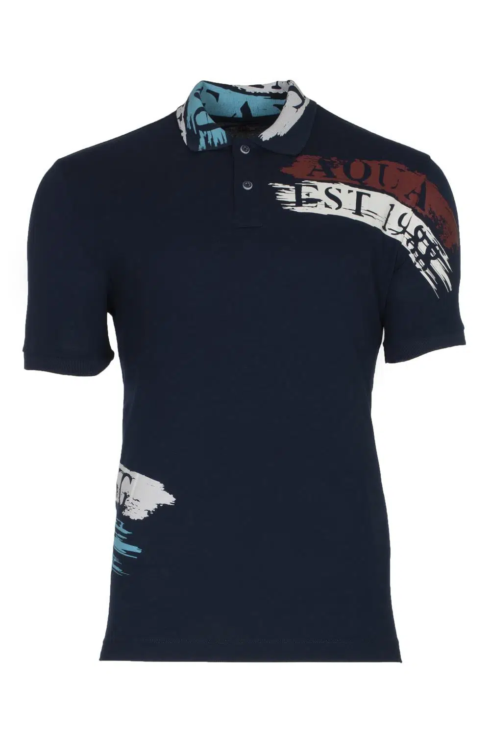 Ar-ma Erkek Polo Yaka Tişört Yazi Baskili Regular Fit Tek Toplama Licrali Pike Y21374272301 - Lacivert-L1