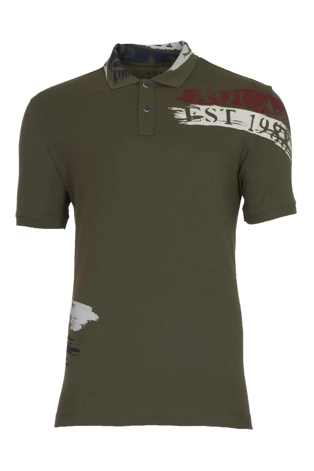 Ar-ma Erkek Polo Yaka Tişört Yazi Baskili Regular Fit Tek Toplama Licrali Pike Y21374272301 - Haki-H4