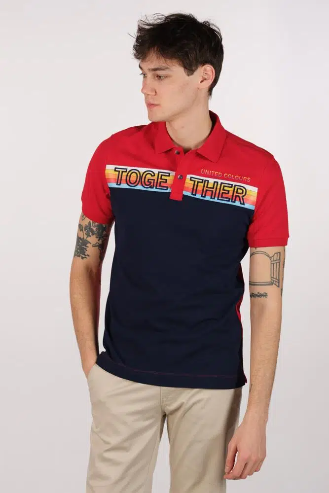 Ar-ma Erkek Polo Yaka Tişört Yazi Baskili Örme Kumaş Regular Fit %95 Pamuk %5 Likra 30/1 Tek Toplama Licrali Pike Y22374301401 - Kırmızı-K1