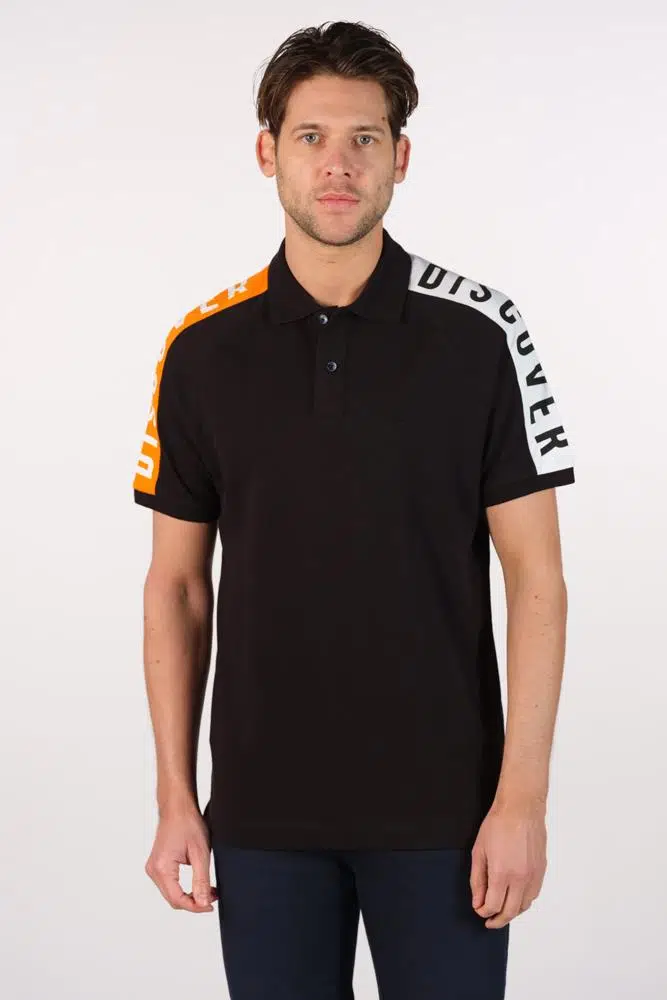 Ar-ma Erkek Polo Yaka Tişört Yazi Baskili Örme Kumaş Regular Fit %95 Pamuk %5 Likra 30/1 Tek Toplama Licrali Pike Y22374302401 - Siyah-S1