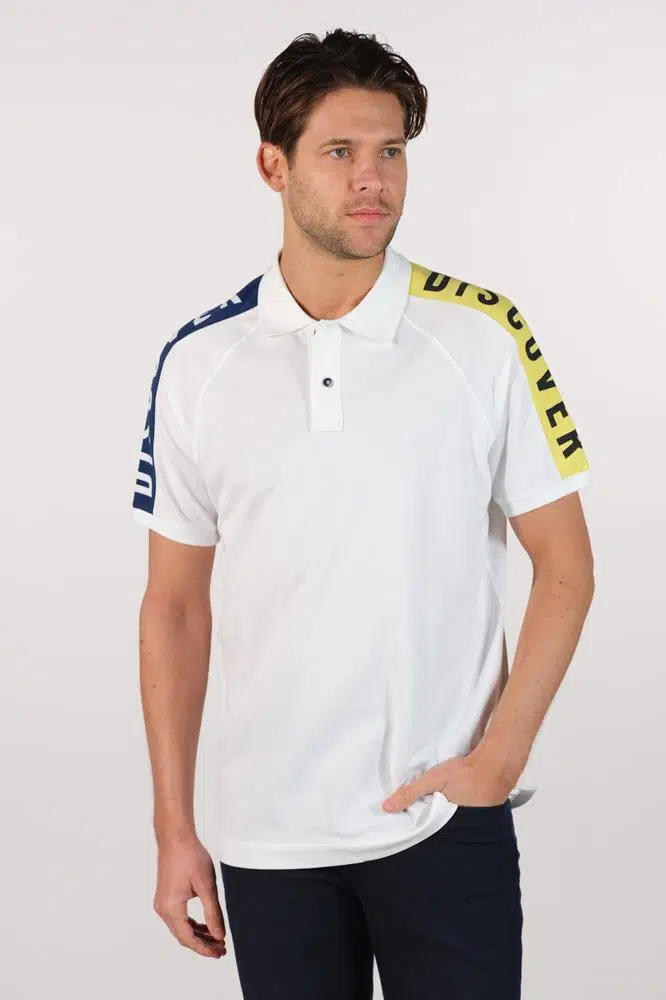 Ar-ma Erkek Polo Yaka Tişört Yazi Baskili Örme Kumaş Regular Fit %95 Pamuk %5 Likra 30/1 Tek Toplama Licrali Pike Y22374302401 - Beyaz-B1