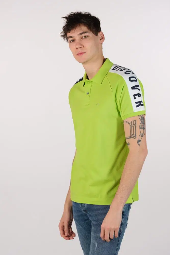 Ar-ma Erkek Polo Yaka Tişört Yazi Baskili Örme Kumaş Regular Fit %95 Pamuk %5 Likra 30/1 Tek Toplama Licrali Pike Y22374302401 - Yeşil-Y1