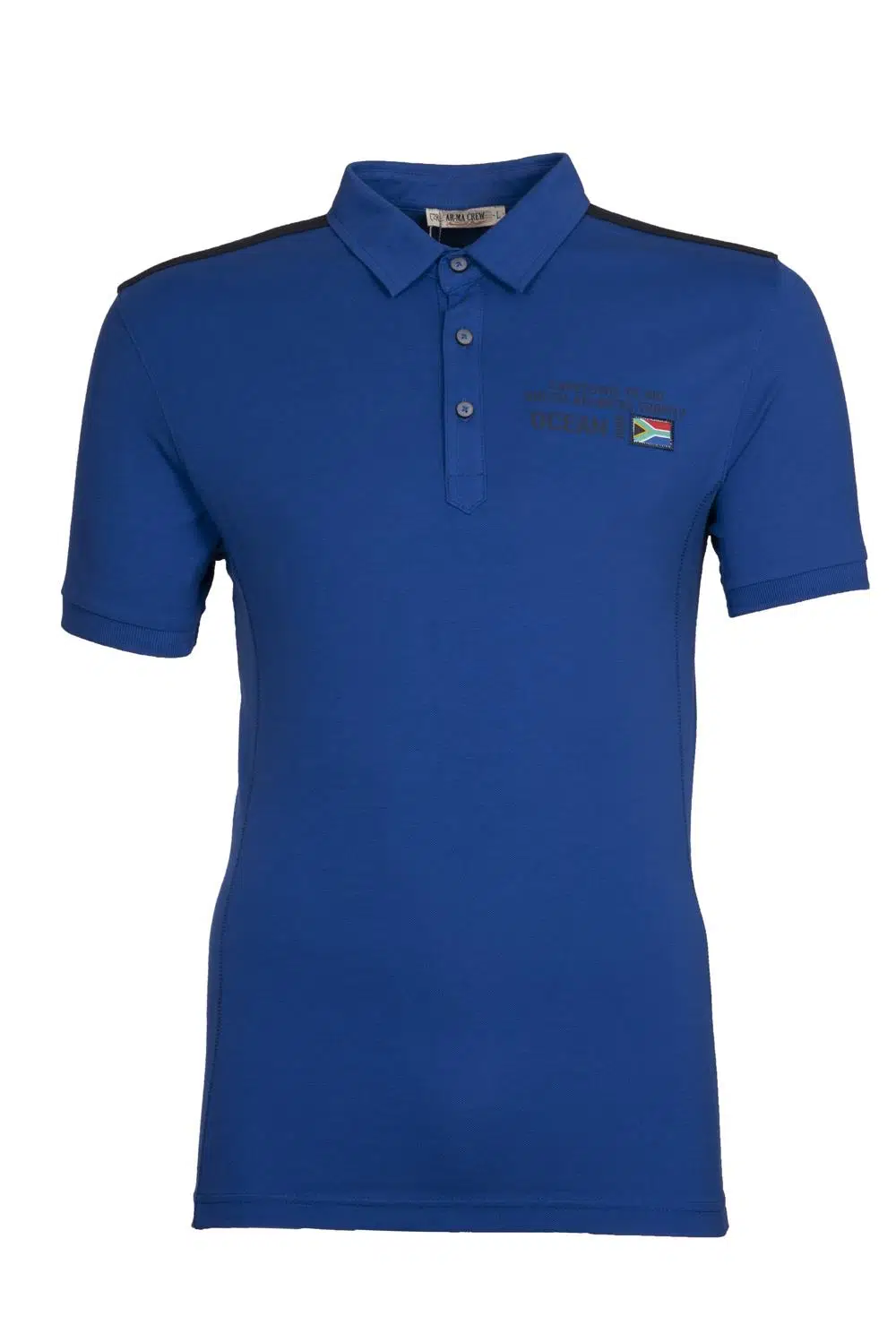 Ar-ma Erkek Polo Yaka Tişört Yazi Baskili Regular Fit Tek Toplama Licrali Pike Y9TYO7962 - Saks Mavisi-SM1