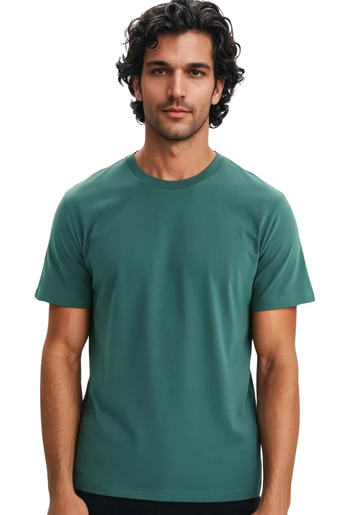Ar-ma Erkek Bisiklet Yaka Tişört Regular Fit %100 Pamuk Süprem Basic Baskısız Y31344408002 - Yeşil-Y1